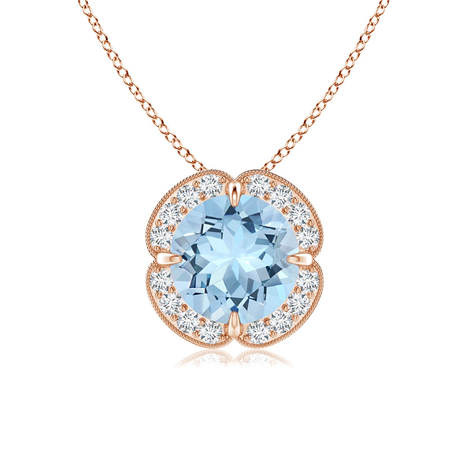 AAA - Aquamarine / 1.25 CT / 14 KT Rose Gold