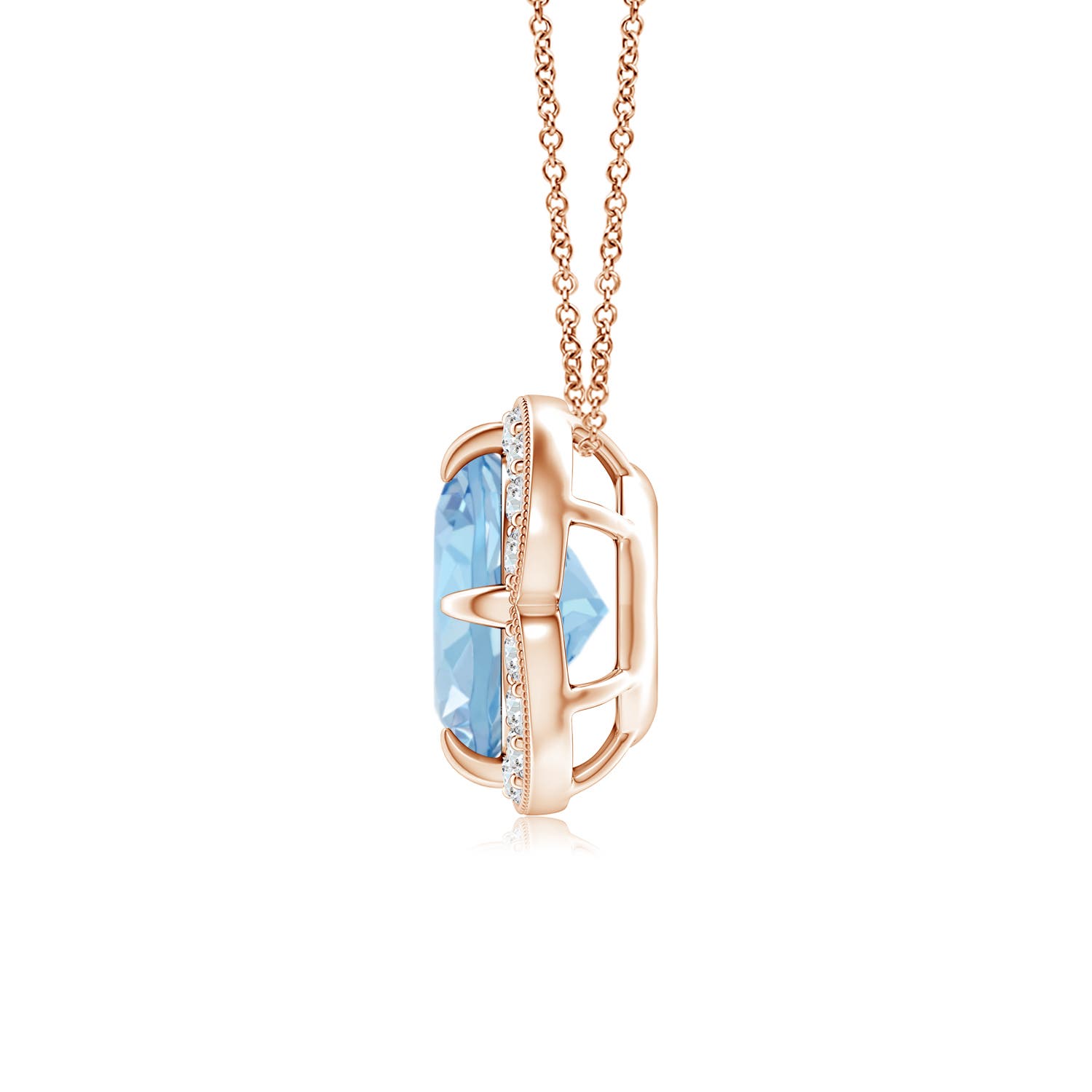 AAA - Aquamarine / 1.25 CT / 14 KT Rose Gold