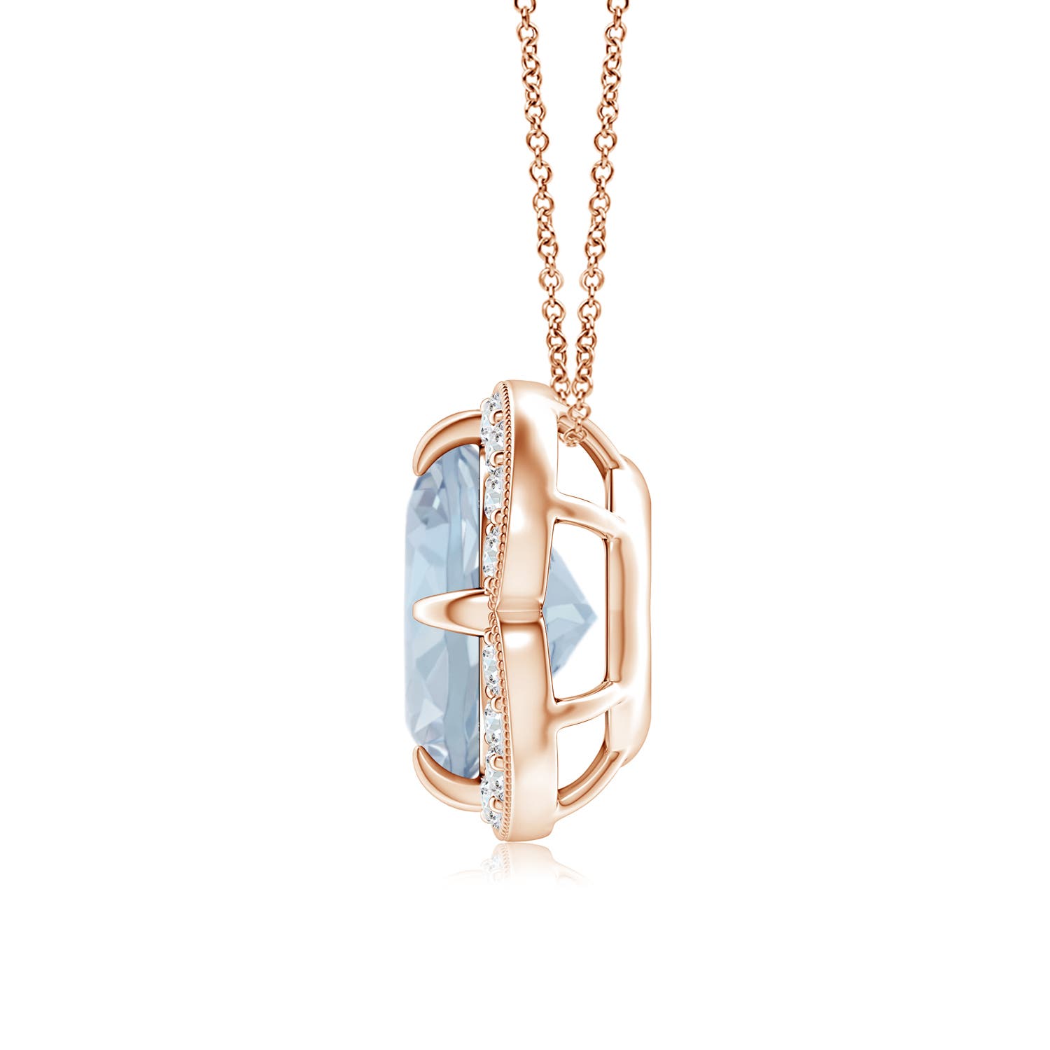 A - Aquamarine / 1.76 CT / 14 KT Rose Gold