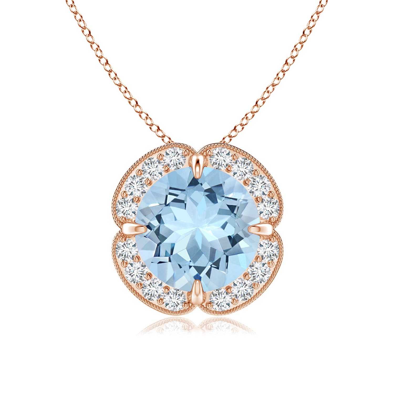 AAA - Aquamarine / 1.76 CT / 14 KT Rose Gold