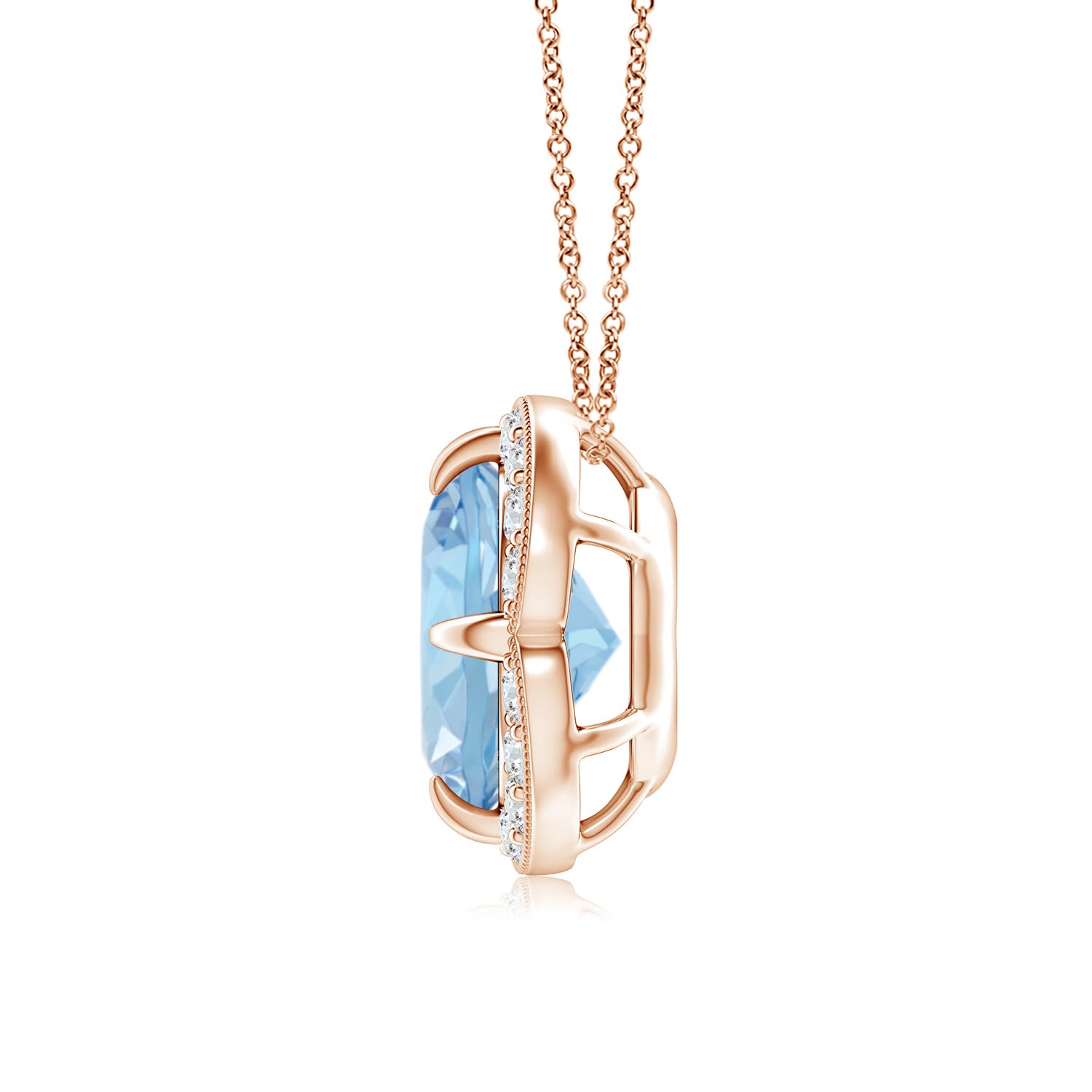 AAA - Aquamarine / 1.76 CT / 14 KT Rose Gold