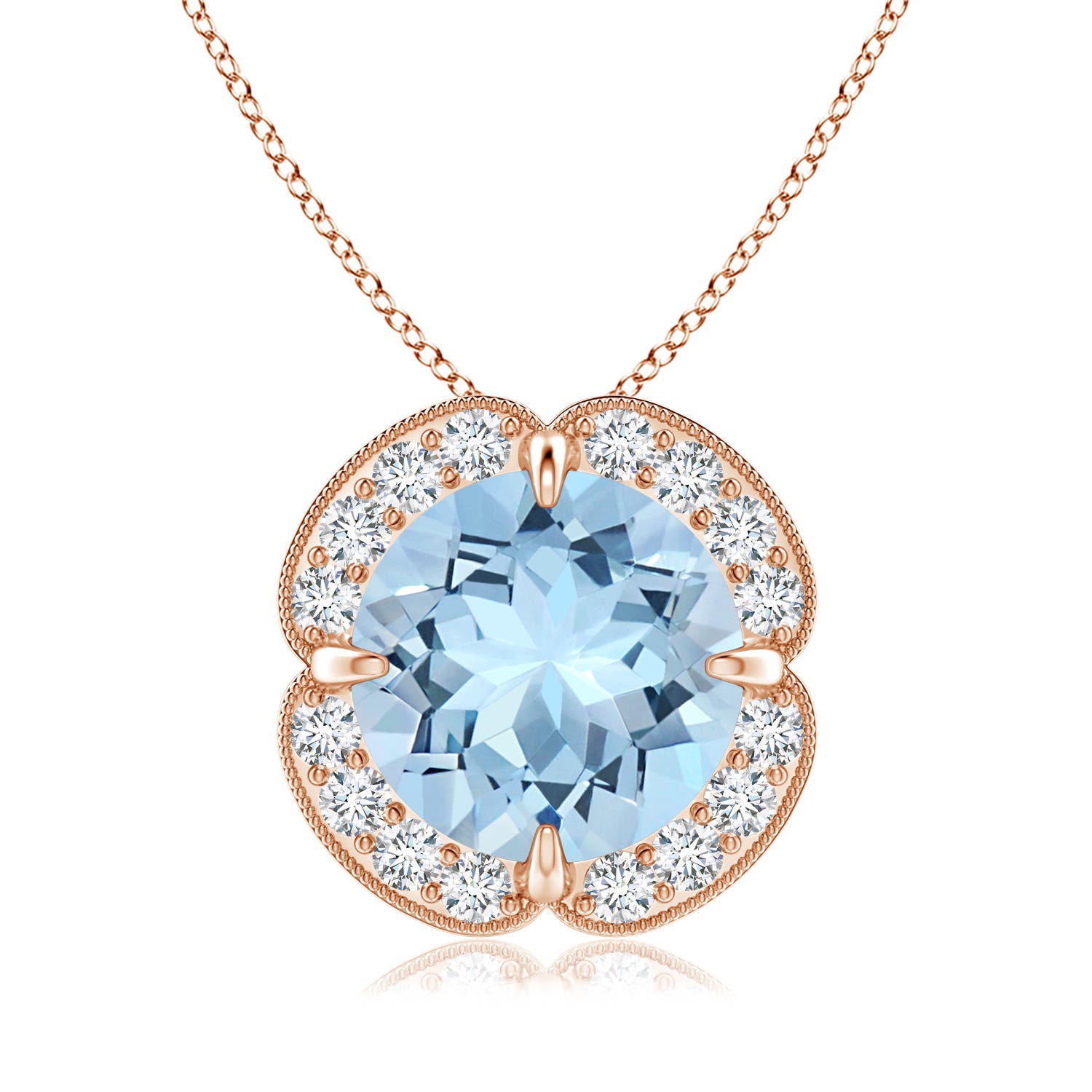 AAA - Aquamarine / 2.49 CT / 14 KT Rose Gold