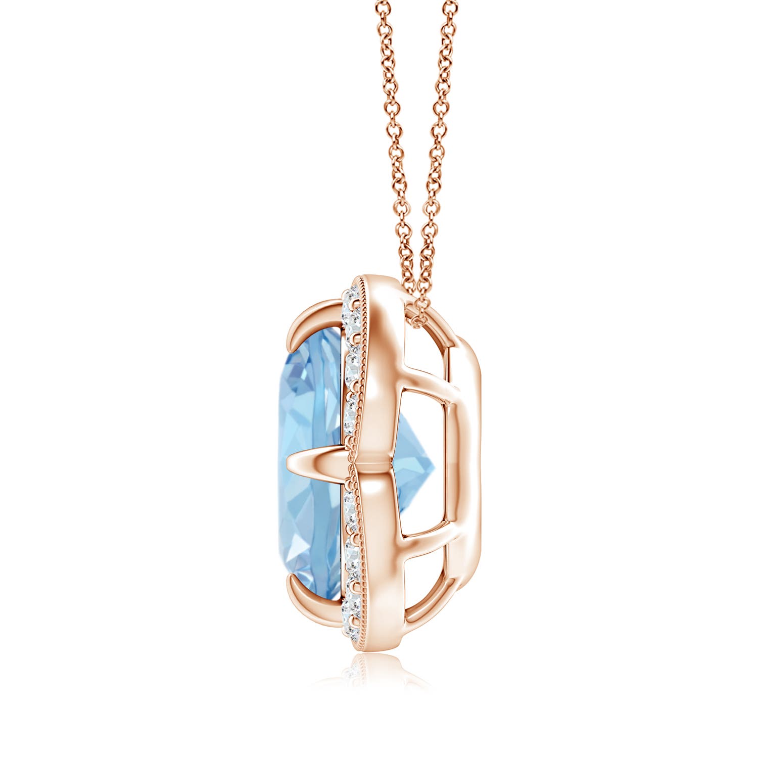 AAA - Aquamarine / 2.49 CT / 14 KT Rose Gold