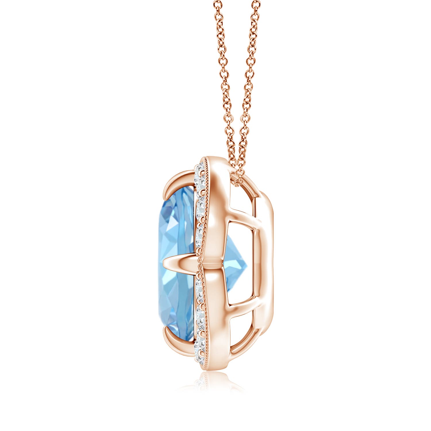 AAAA - Aquamarine / 2.49 CT / 14 KT Rose Gold