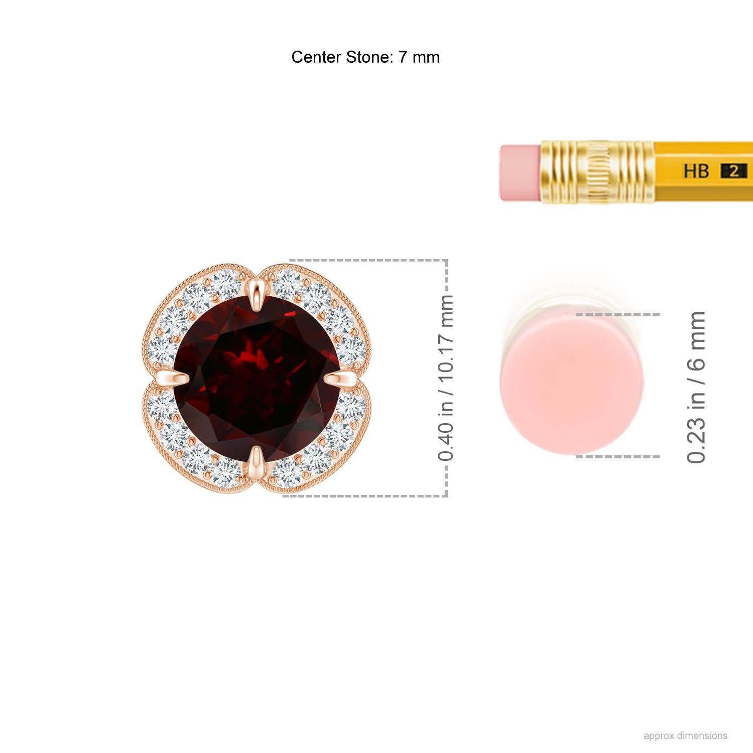 A - Garnet / 1.63 CT / 14 KT Rose Gold