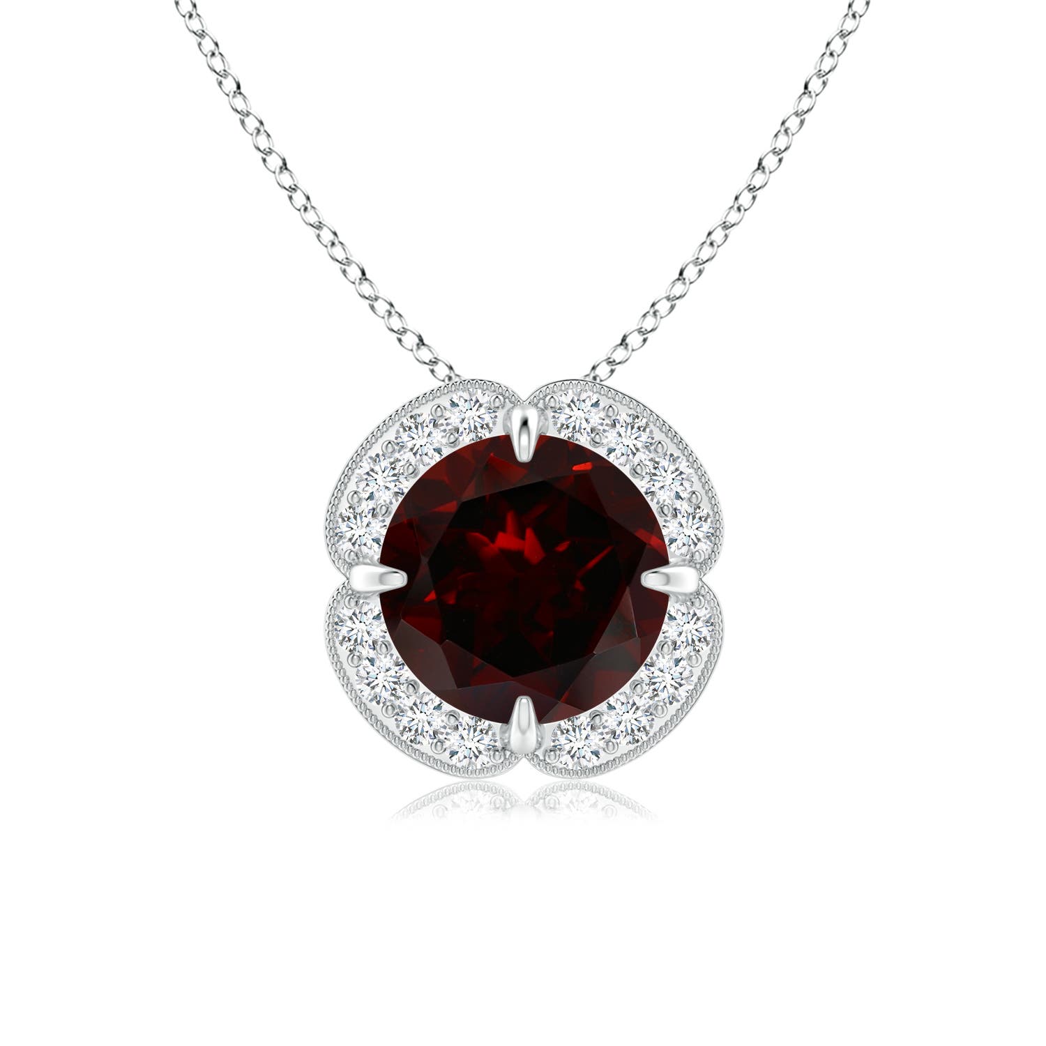 A - Garnet / 1.63 CT / 14 KT White Gold