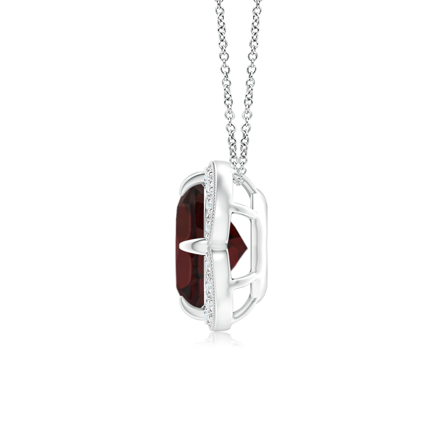 A - Garnet / 1.63 CT / 14 KT White Gold