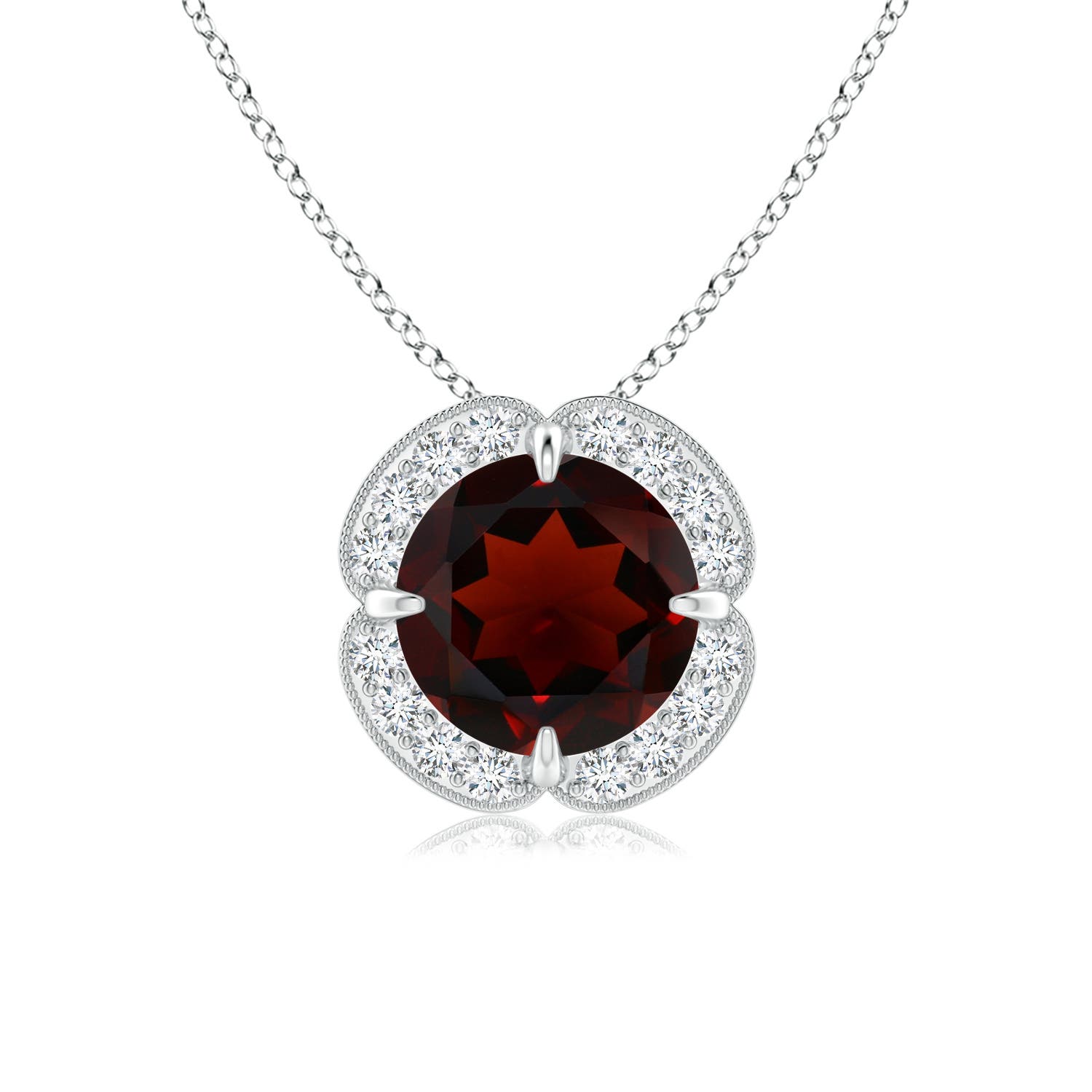 AA - Garnet / 1.63 CT / 14 KT White Gold