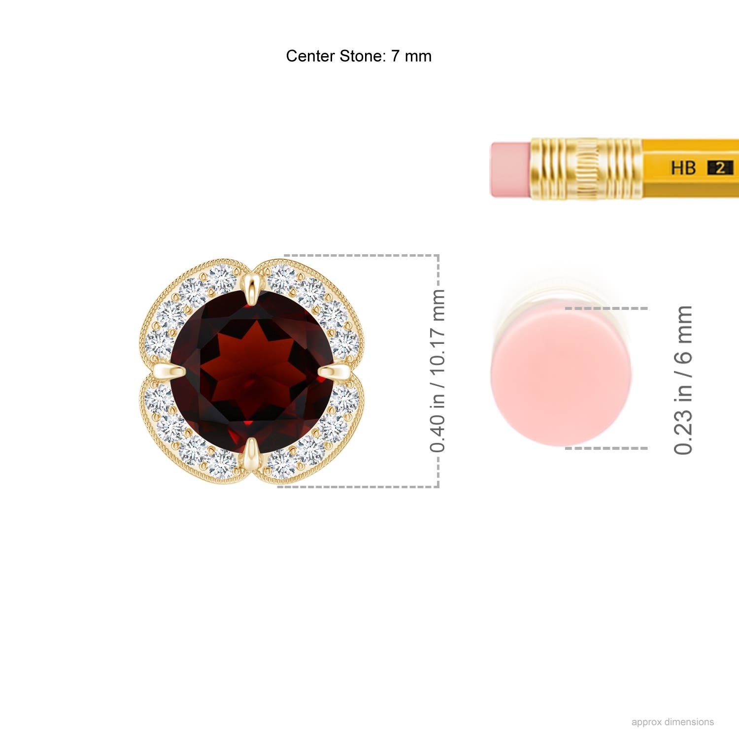 AA - Garnet / 1.63 CT / 14 KT Yellow Gold