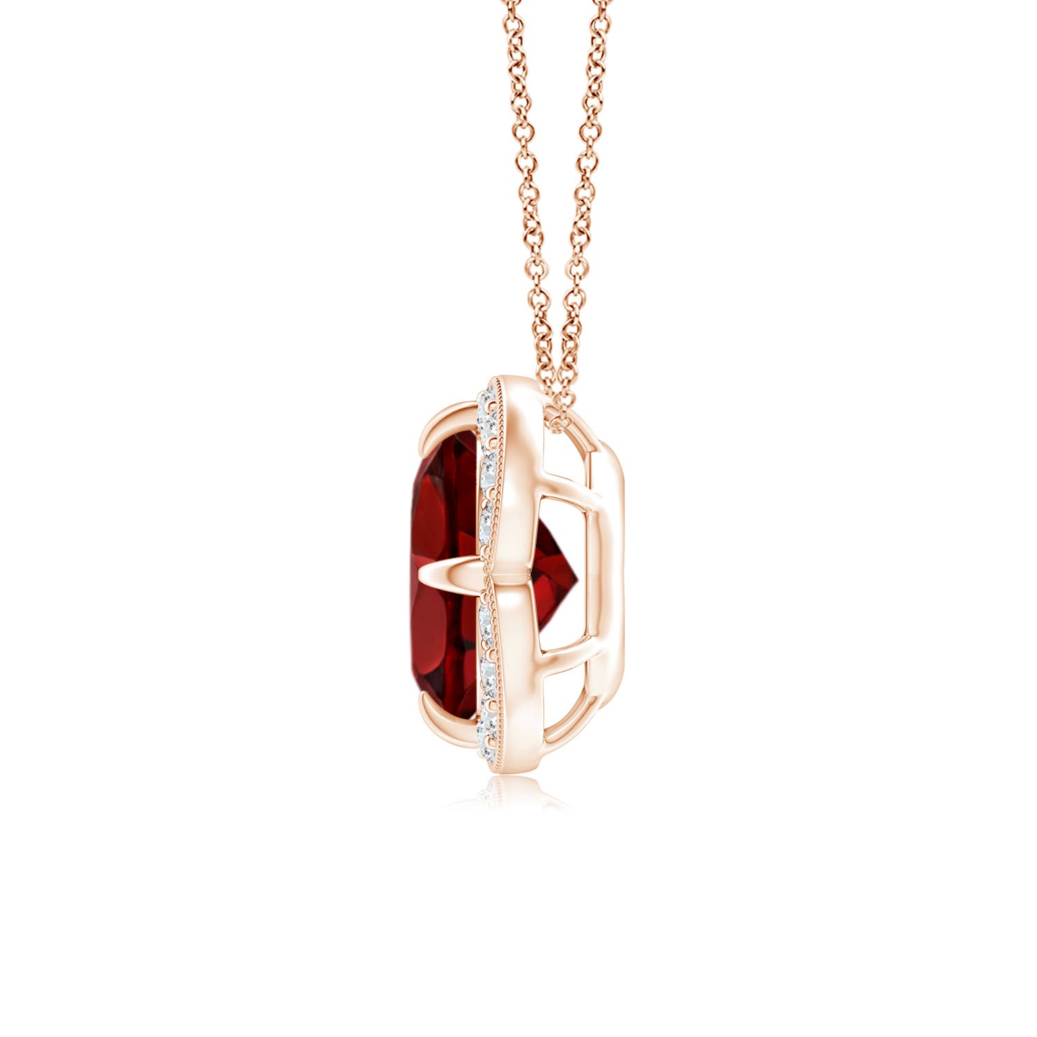 AAAA - Garnet / 1.63 CT / 14 KT Rose Gold