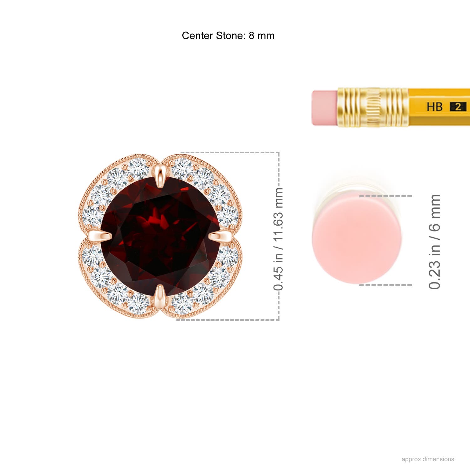 A - Garnet / 2.36 CT / 14 KT Rose Gold