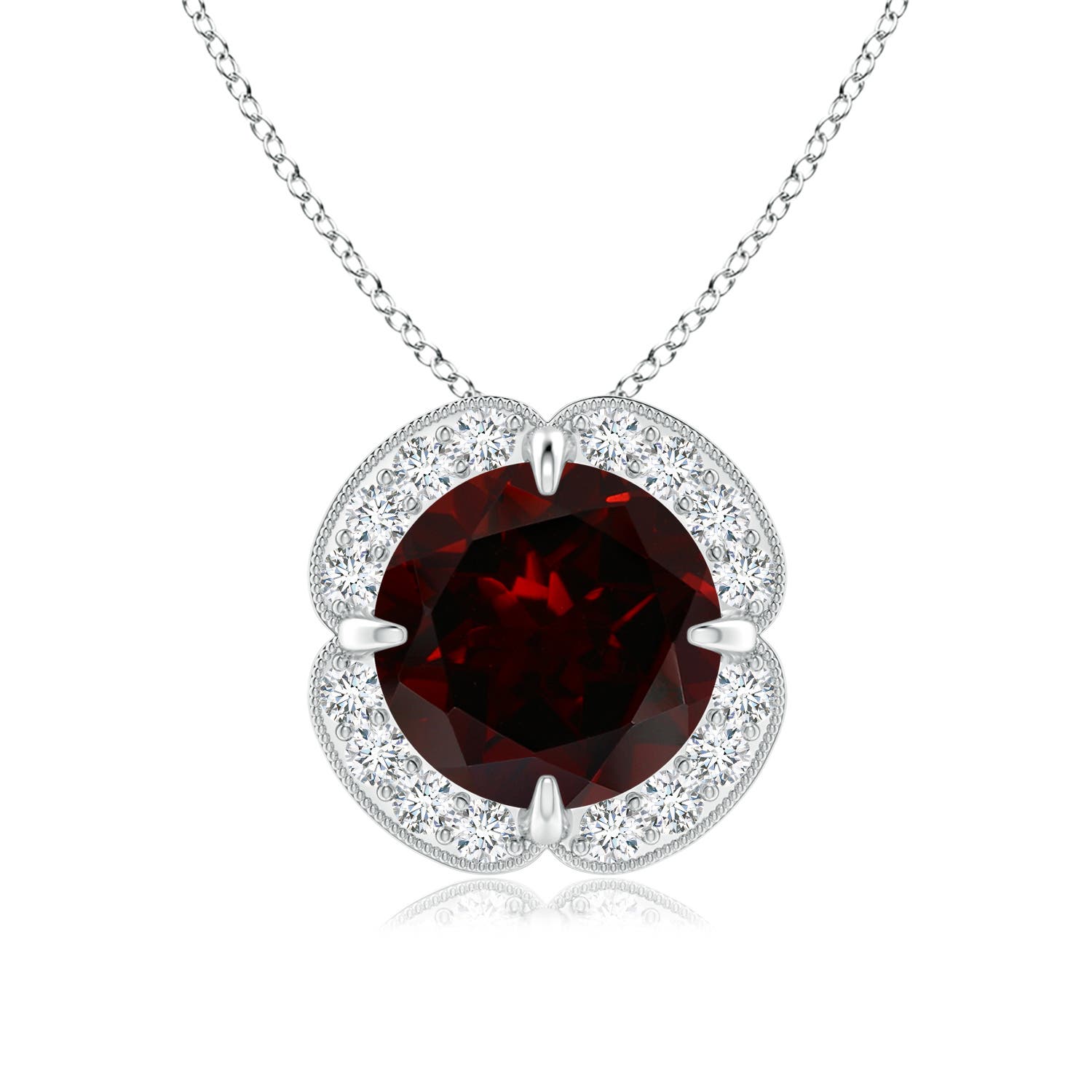 A - Garnet / 2.36 CT / 14 KT White Gold