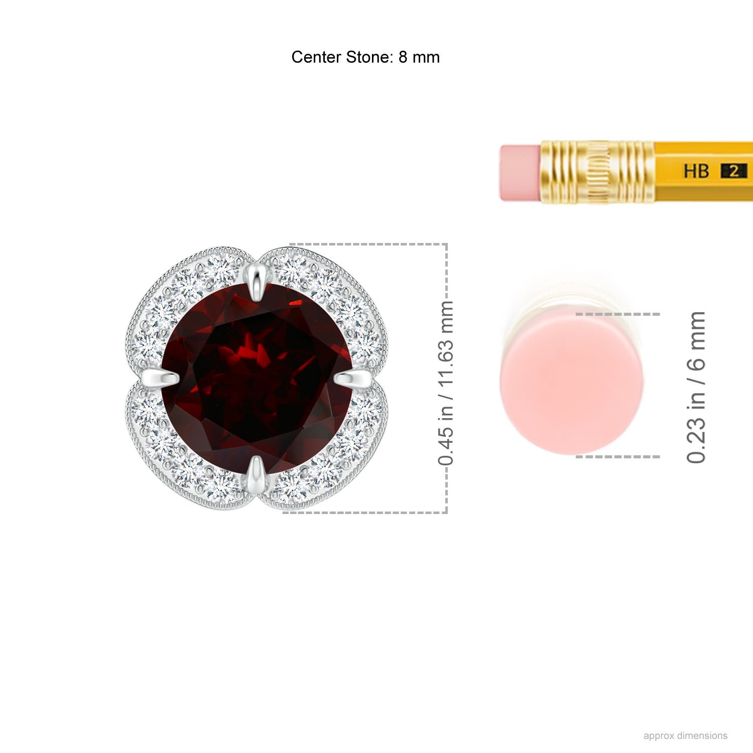 A - Garnet / 2.36 CT / 14 KT White Gold