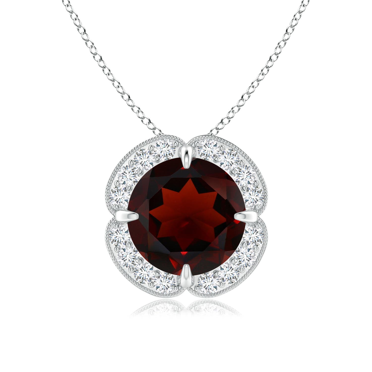 AA - Garnet / 2.36 CT / 14 KT White Gold