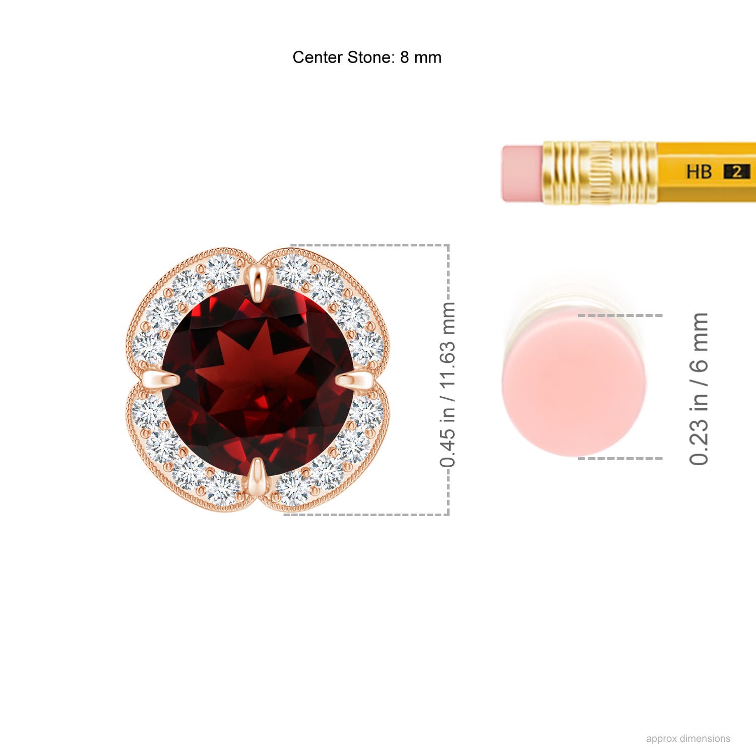 AAA - Garnet / 2.36 CT / 14 KT Rose Gold