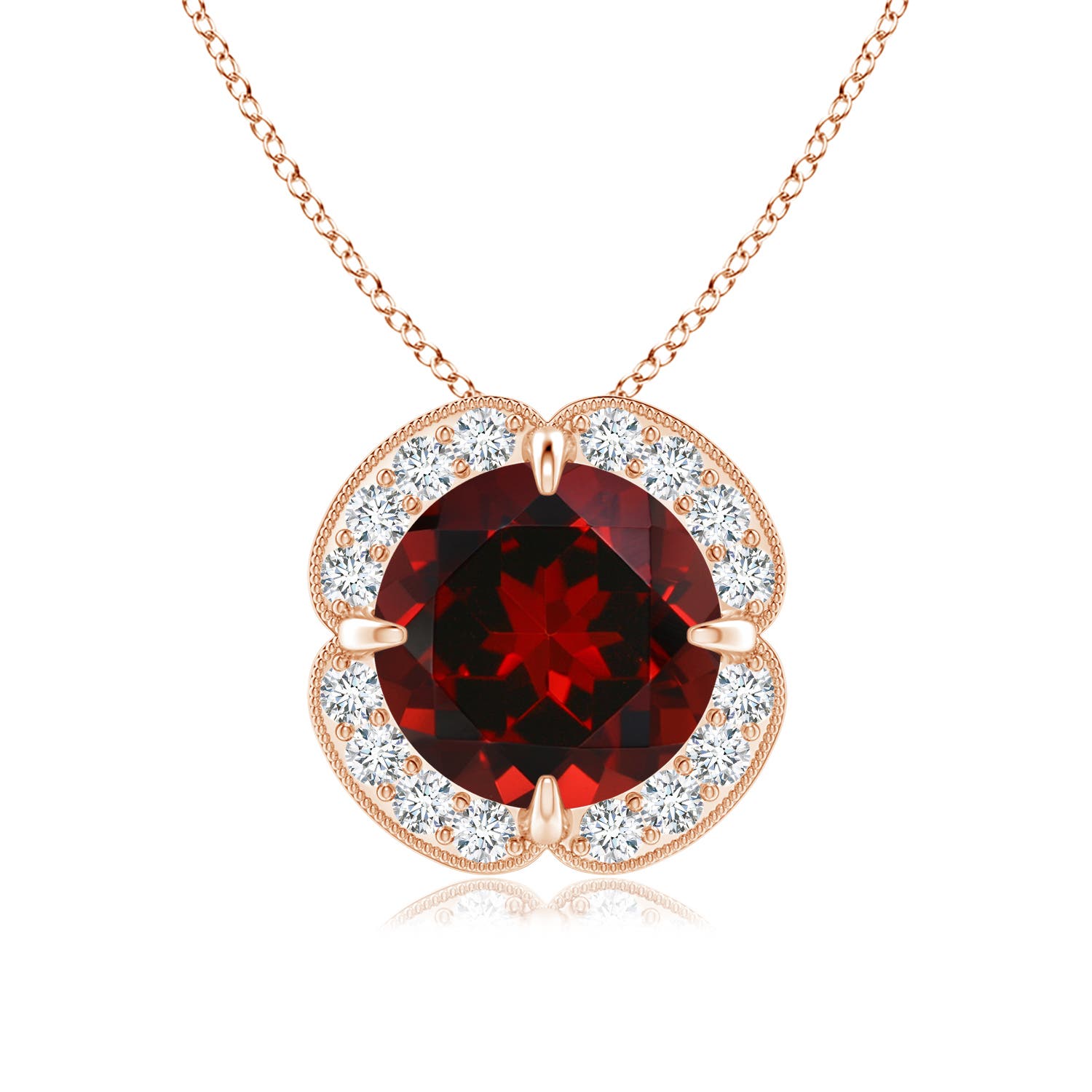 AAAA - Garnet / 2.36 CT / 14 KT Rose Gold