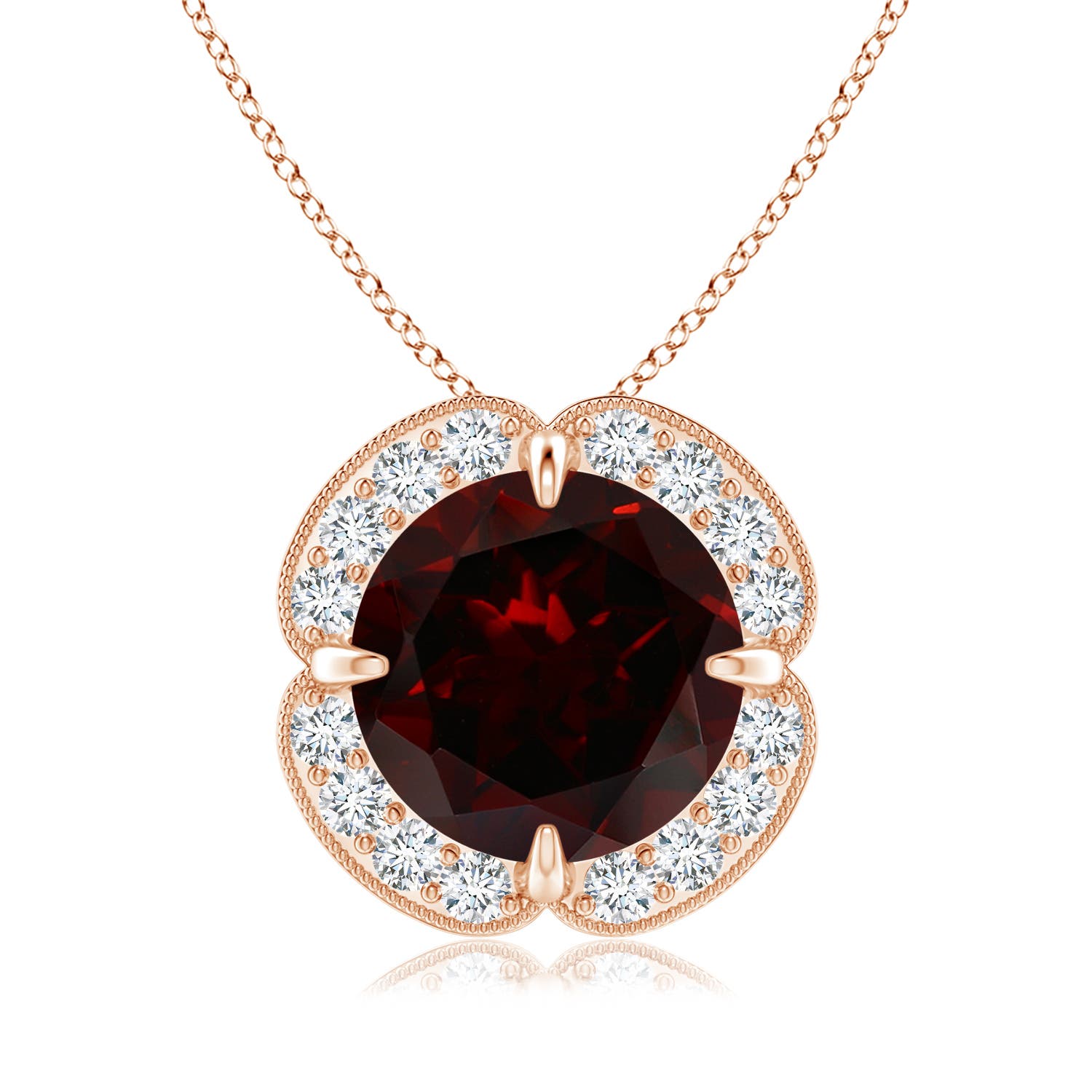 A - Garnet / 3.39 CT / 14 KT Rose Gold