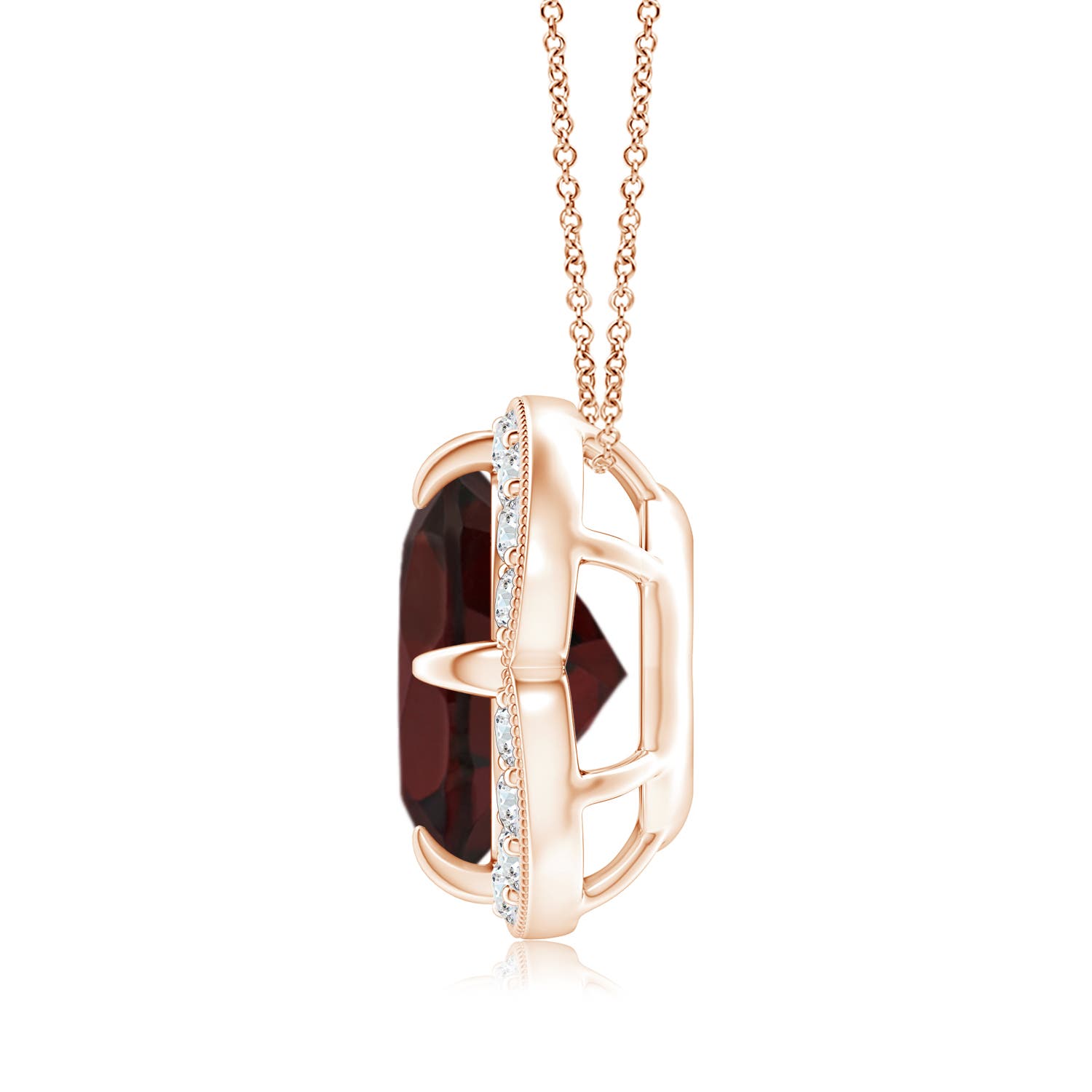 A - Garnet / 3.39 CT / 14 KT Rose Gold