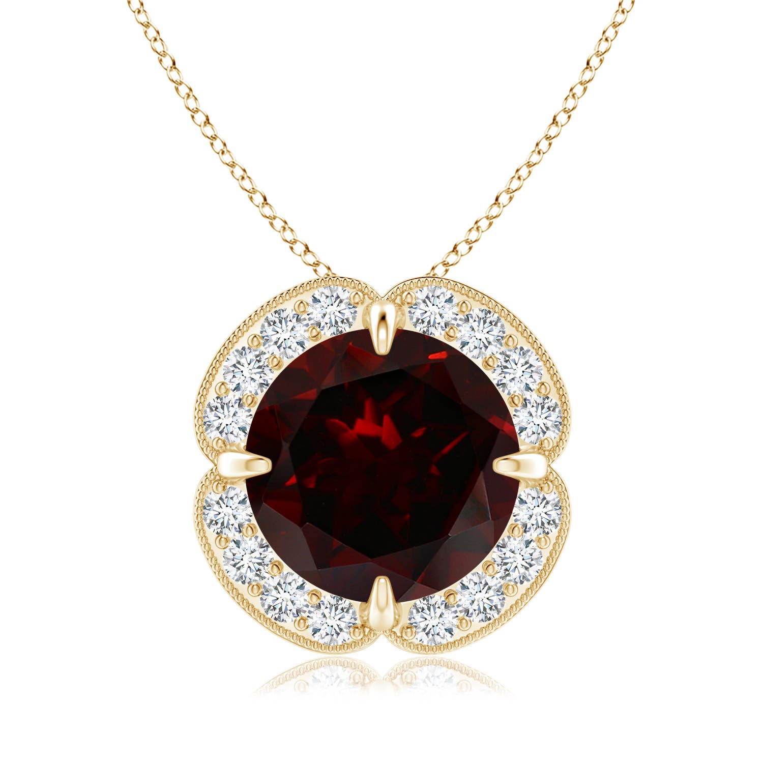 A - Garnet / 3.39 CT / 14 KT Yellow Gold