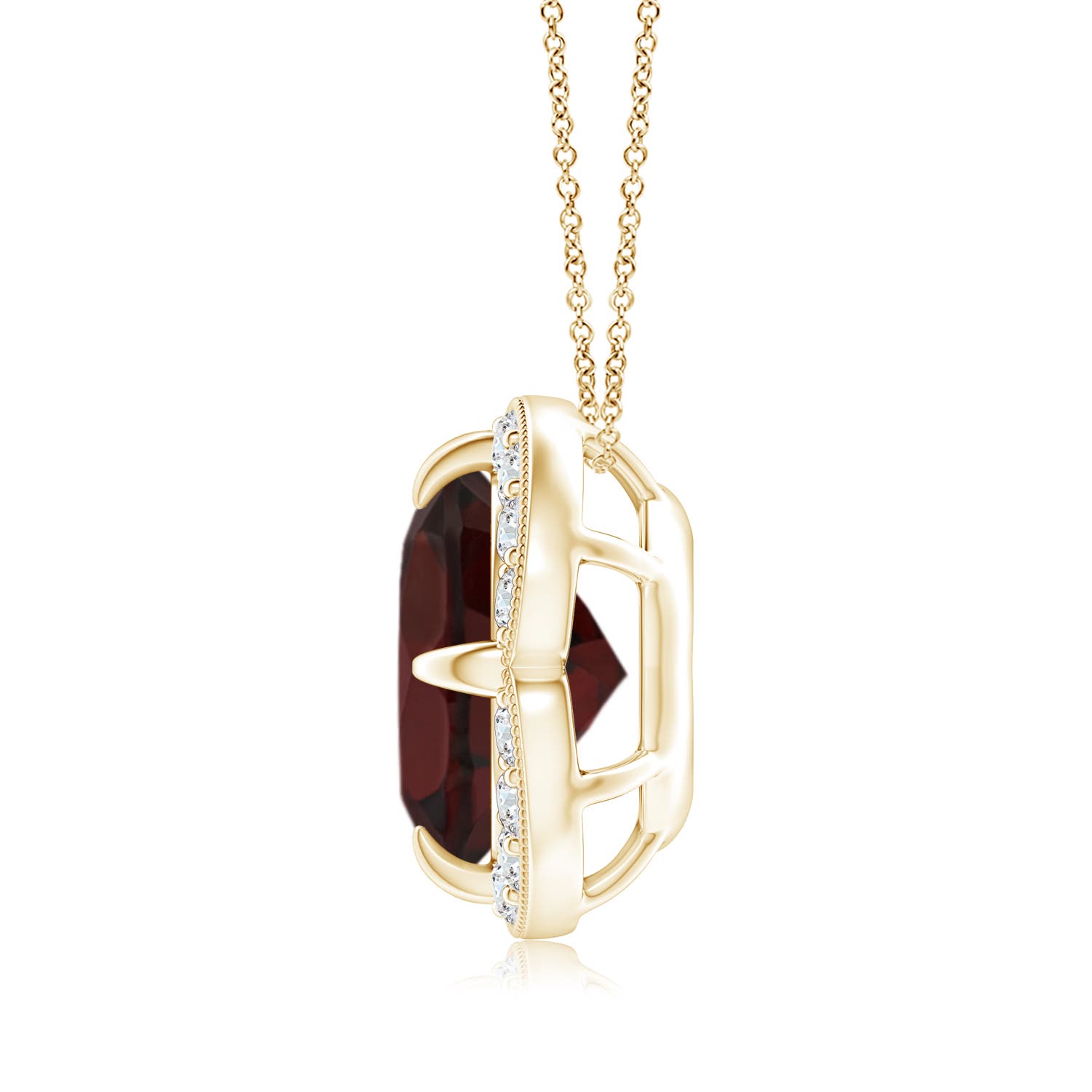 A - Garnet / 3.39 CT / 14 KT Yellow Gold