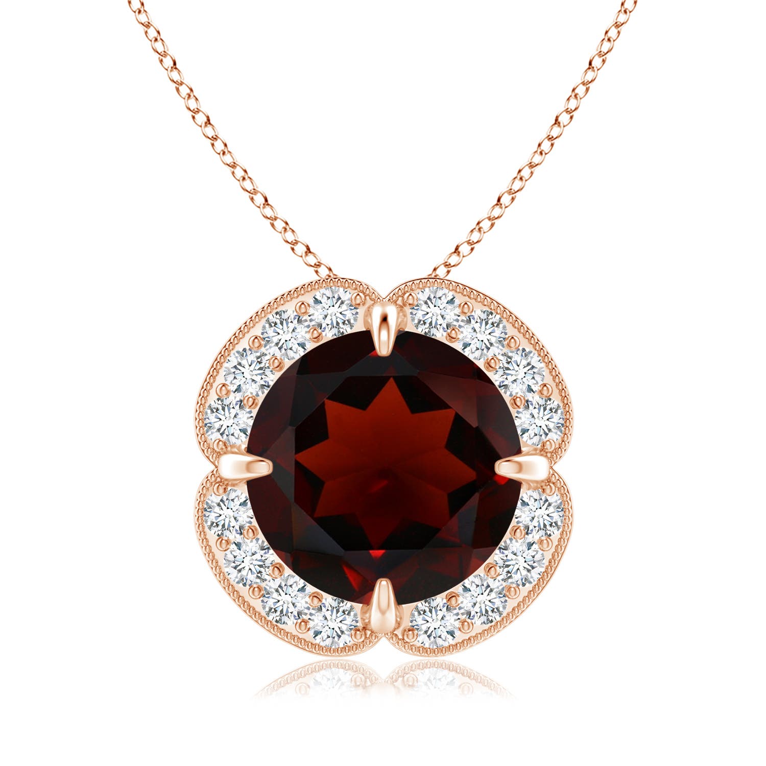 AA - Garnet / 3.39 CT / 14 KT Rose Gold