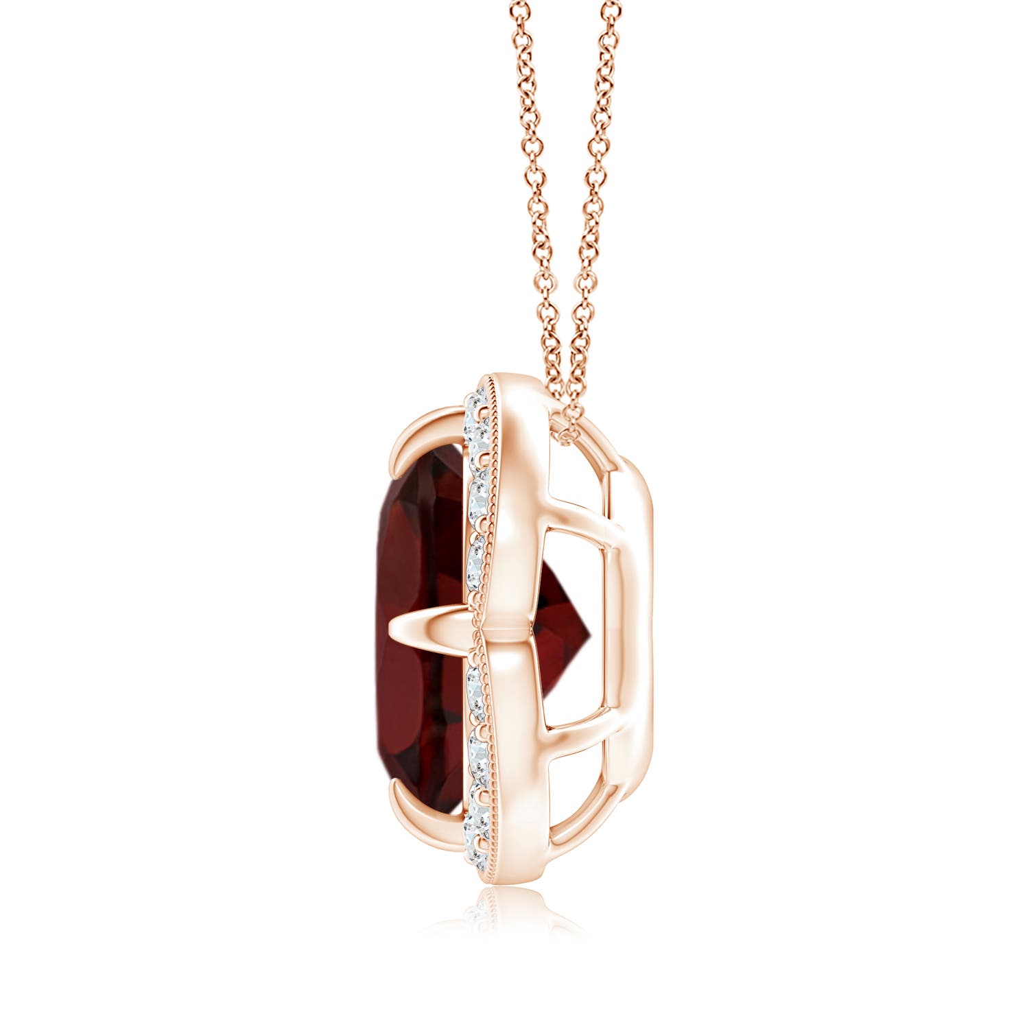 AA - Garnet / 3.39 CT / 14 KT Rose Gold