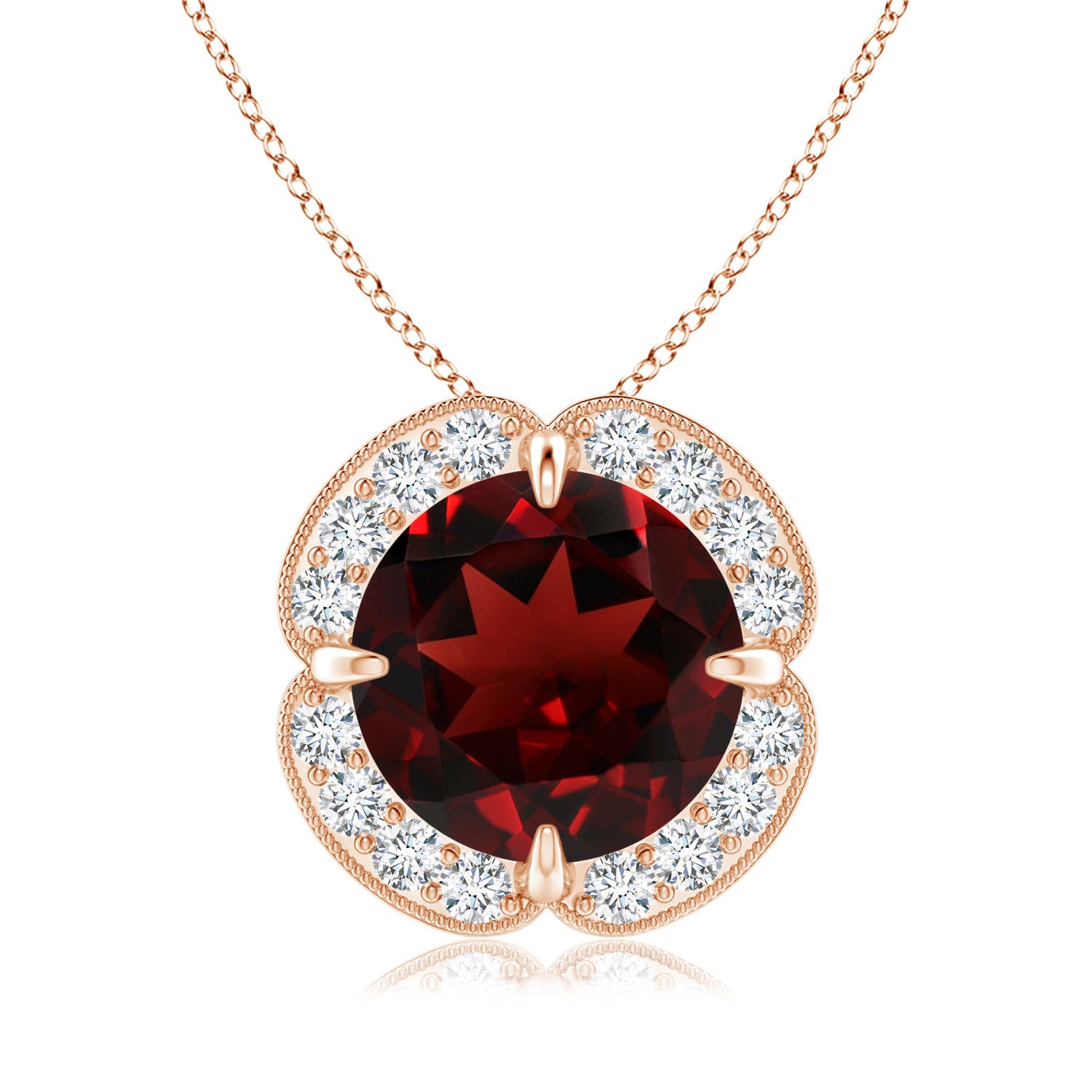 AAA - Garnet / 3.39 CT / 14 KT Rose Gold