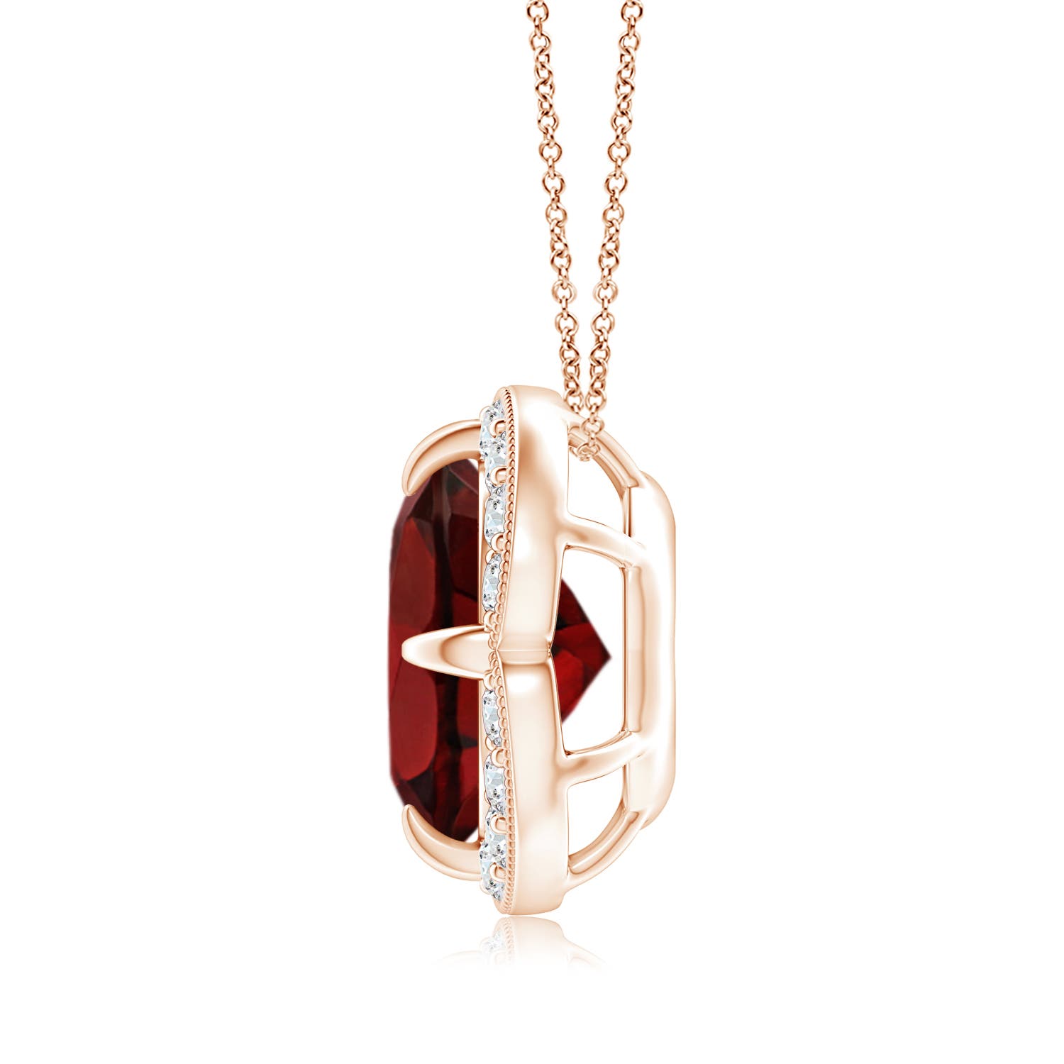 AAA - Garnet / 3.39 CT / 14 KT Rose Gold