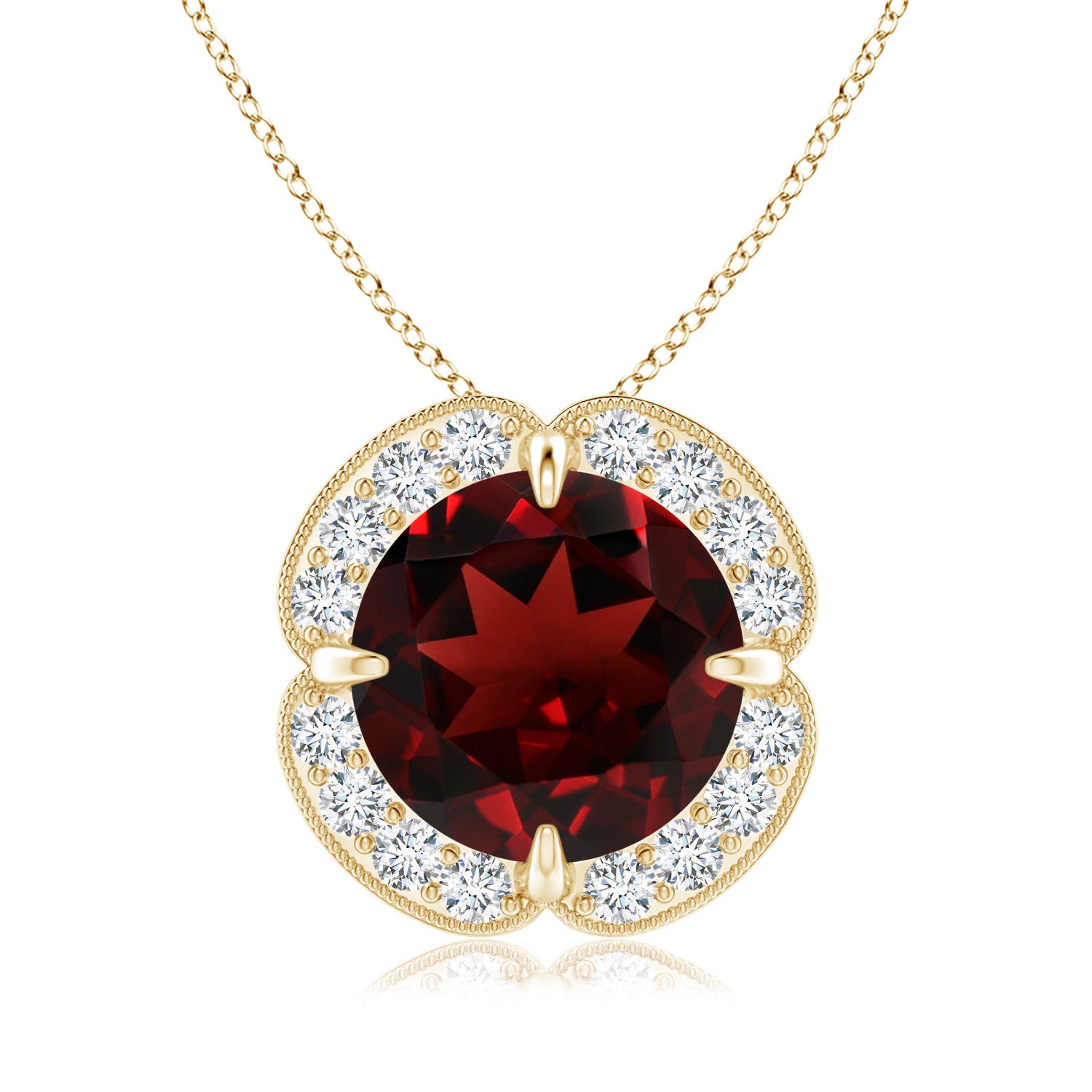 AAA - Garnet / 3.39 CT / 14 KT Yellow Gold