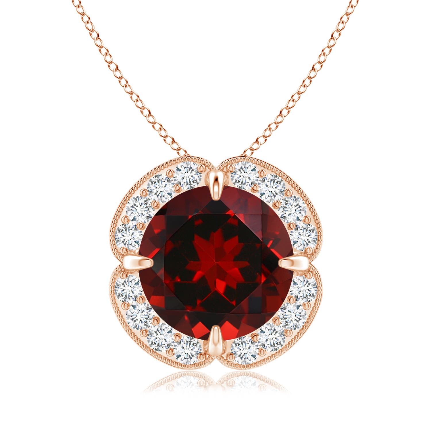 AAAA - Garnet / 3.39 CT / 14 KT Rose Gold