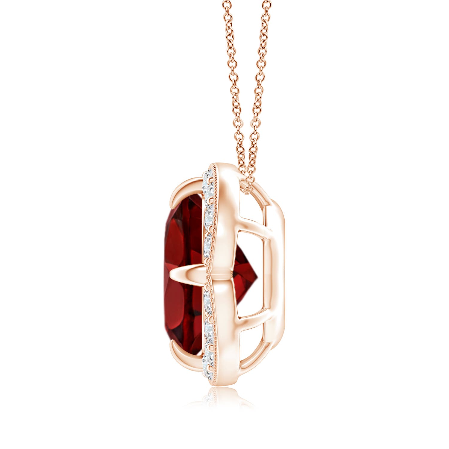 AAAA - Garnet / 3.39 CT / 14 KT Rose Gold