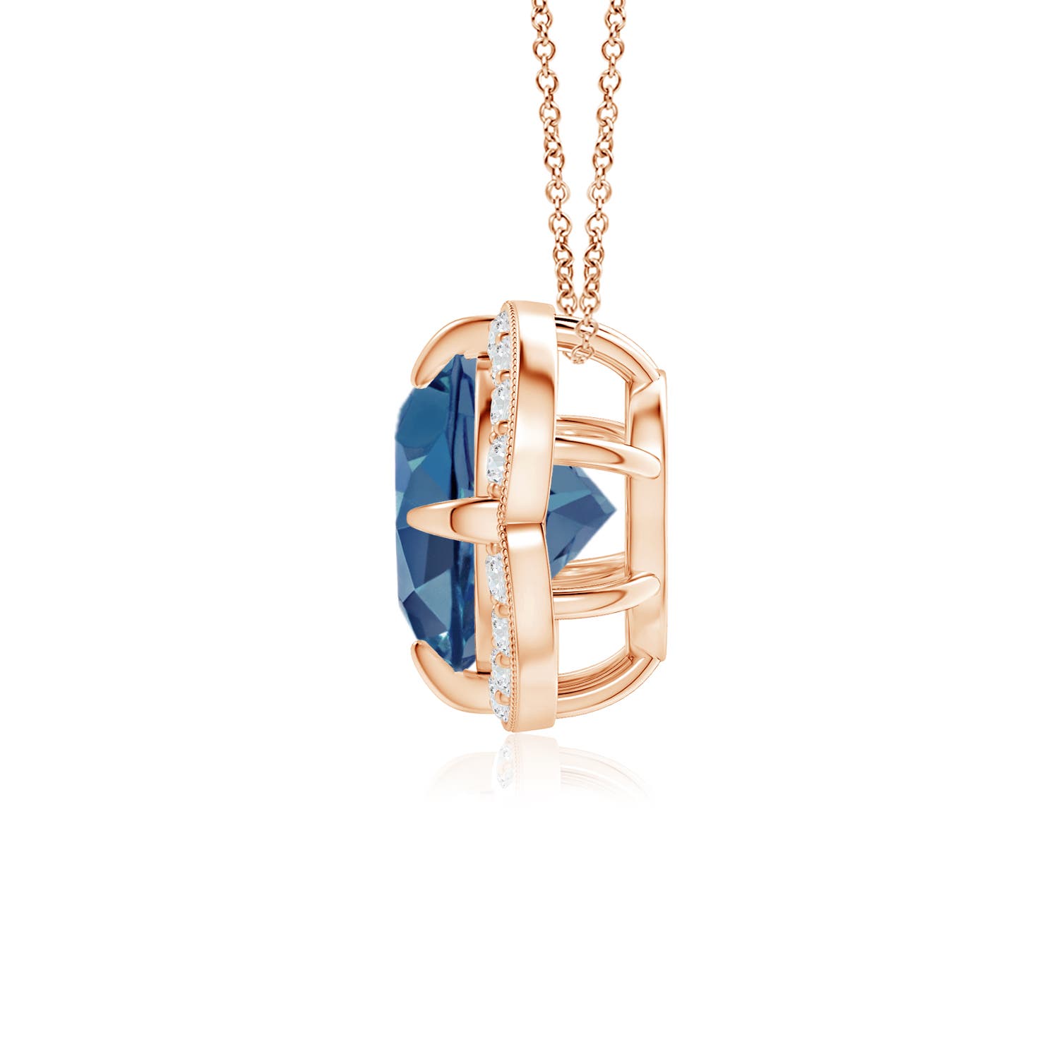 A - London Blue Topaz / 1.68 CT / 14 KT Rose Gold