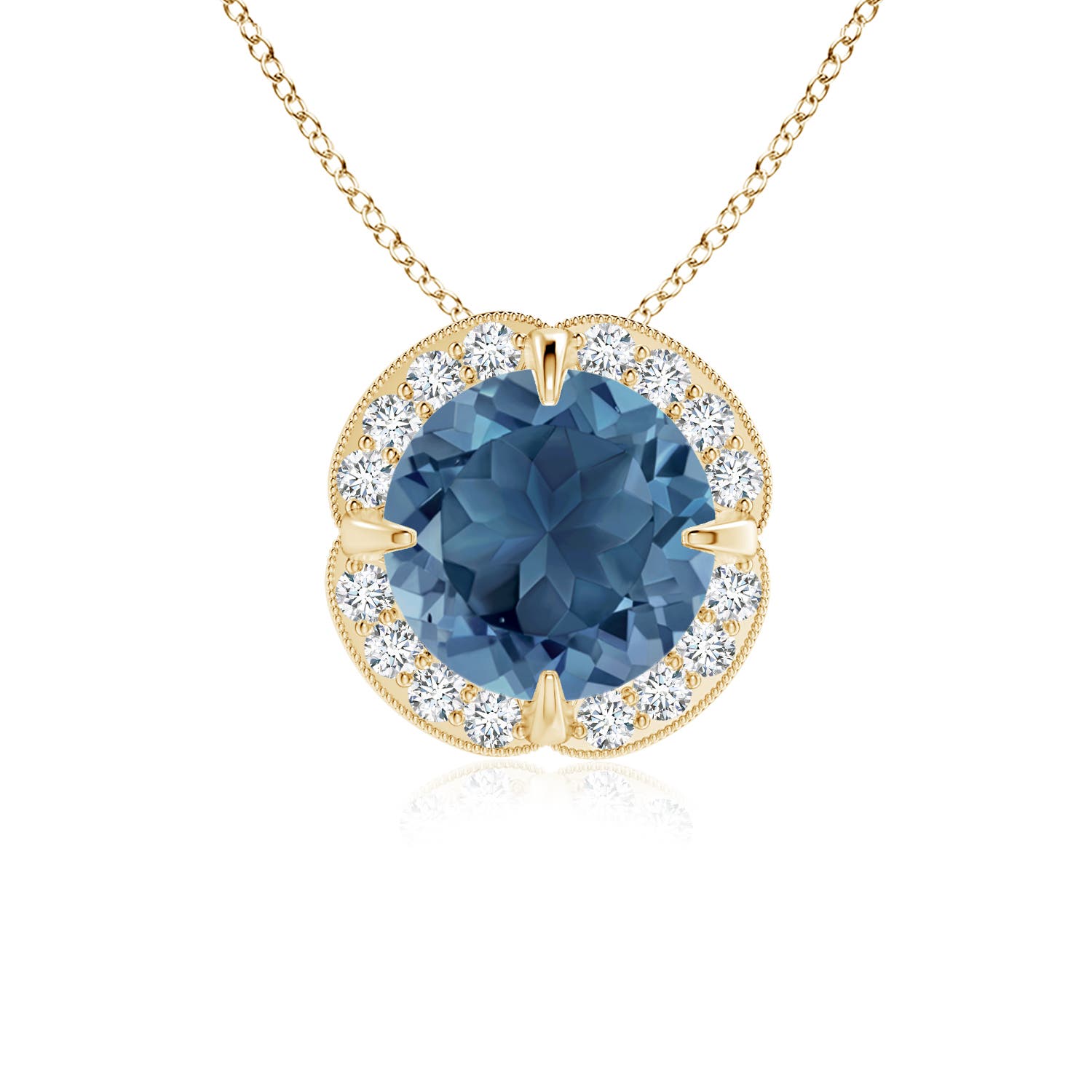 A - London Blue Topaz / 1.68 CT / 14 KT Yellow Gold