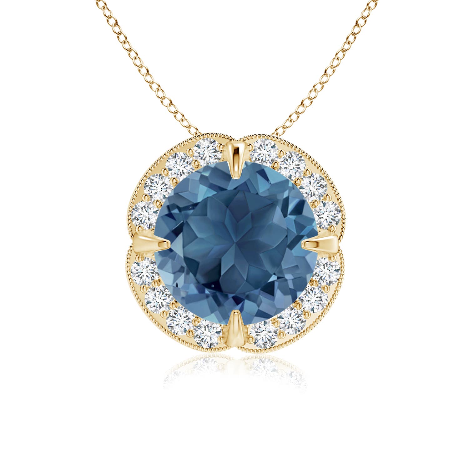 A - London Blue Topaz / 2.51 CT / 14 KT Yellow Gold