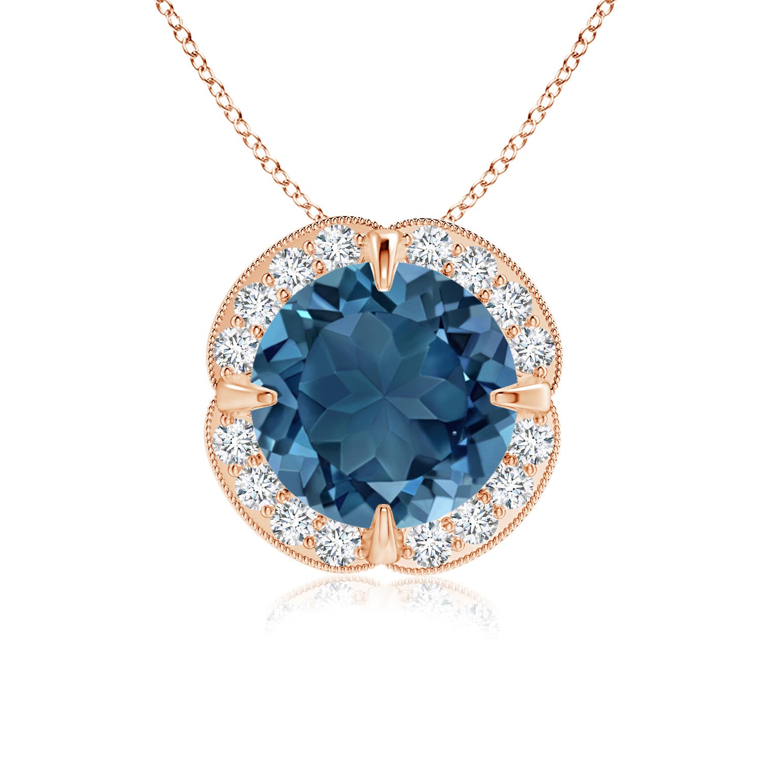 AA - London Blue Topaz / 2.51 CT / 14 KT Rose Gold