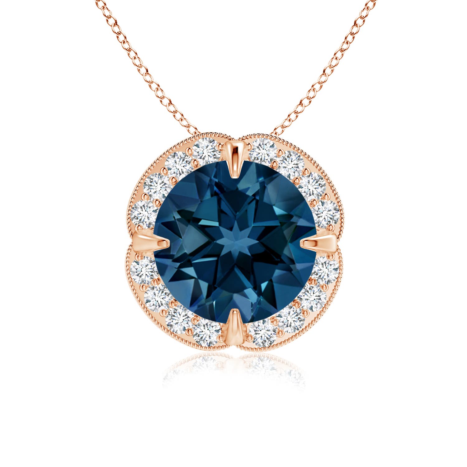 AAAA - London Blue Topaz / 2.51 CT / 14 KT Rose Gold