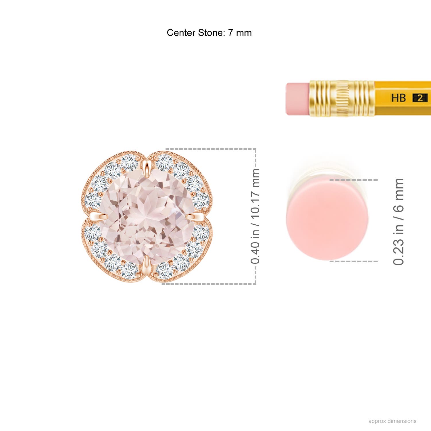 A - Morganite / 1.23 CT / 14 KT Rose Gold