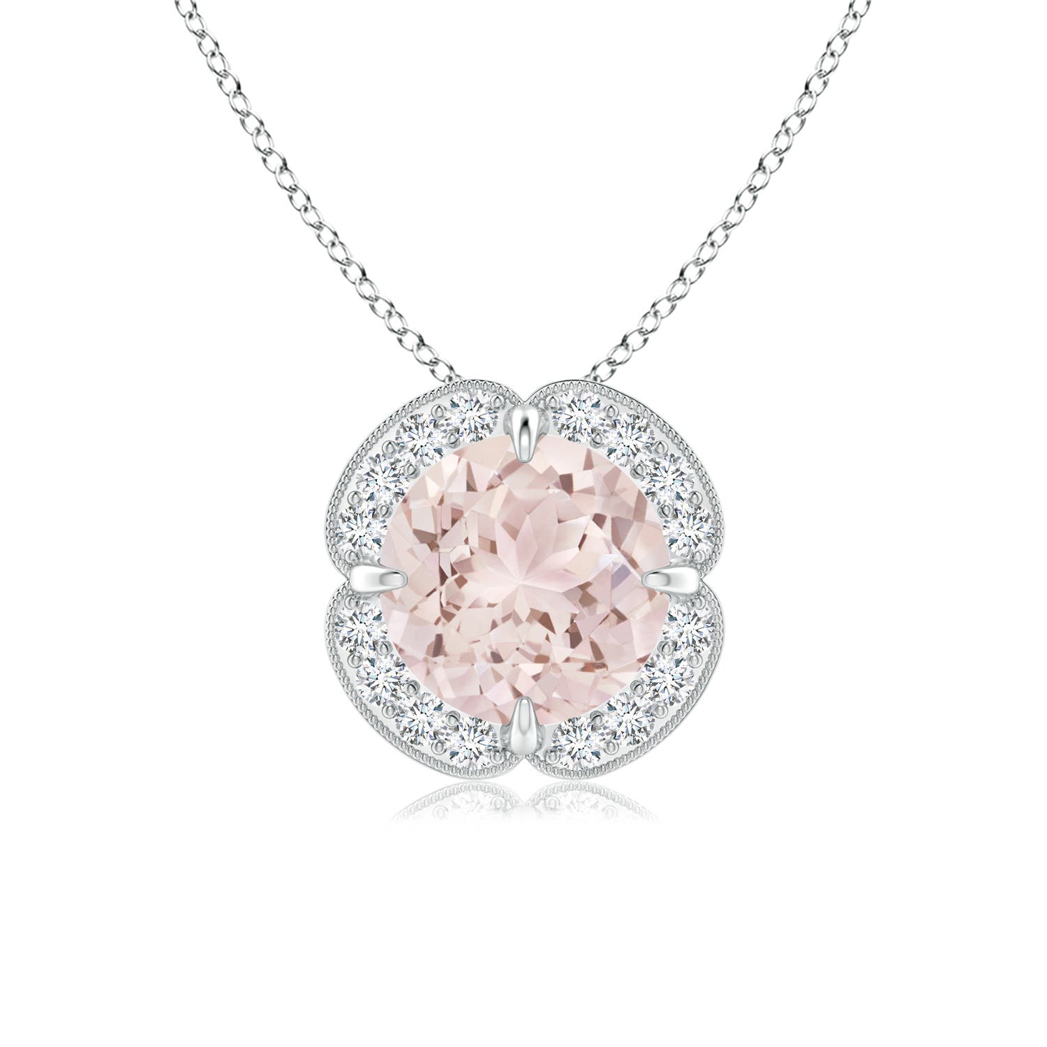 A - Morganite / 1.23 CT / 14 KT White Gold