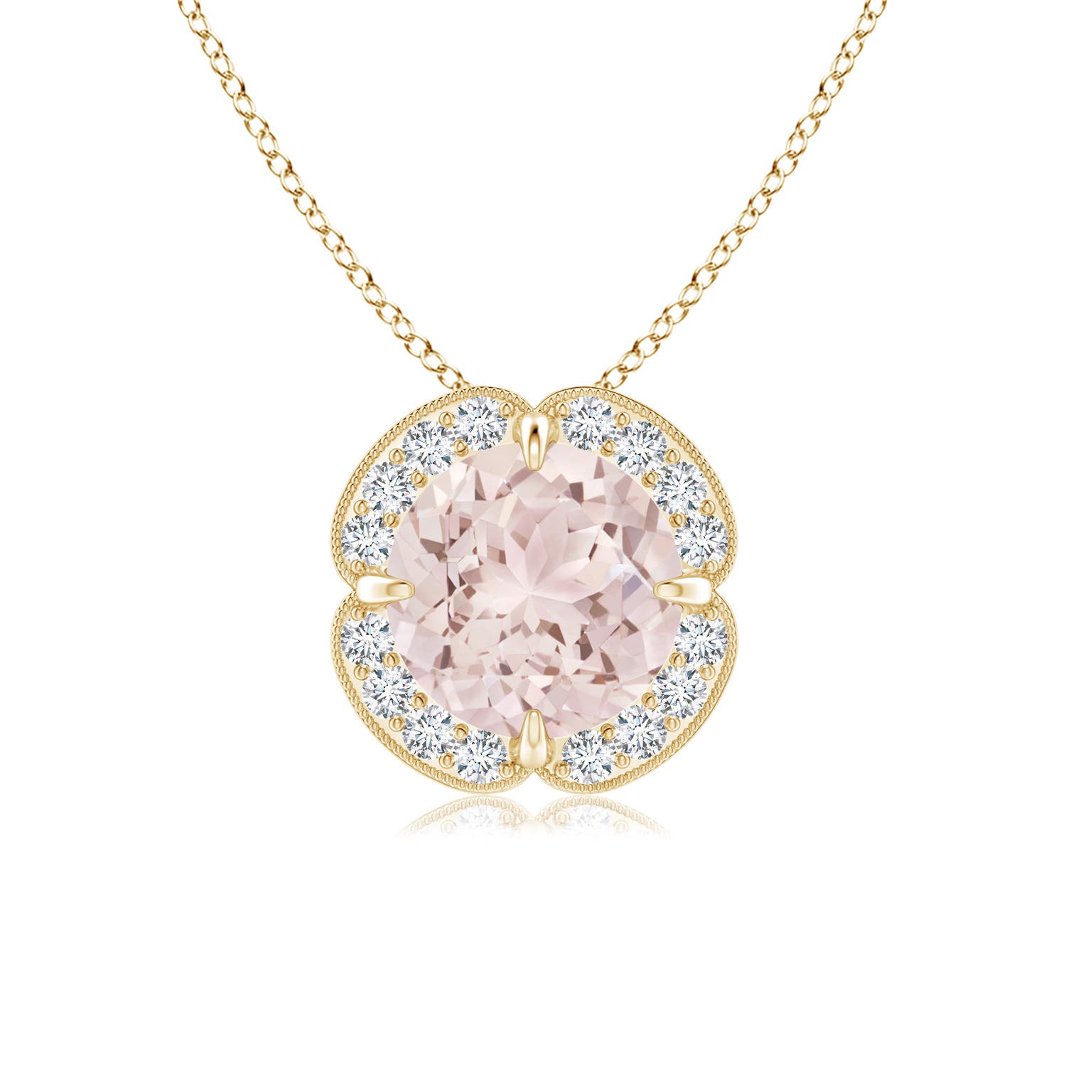 A - Morganite / 1.23 CT / 14 KT Yellow Gold