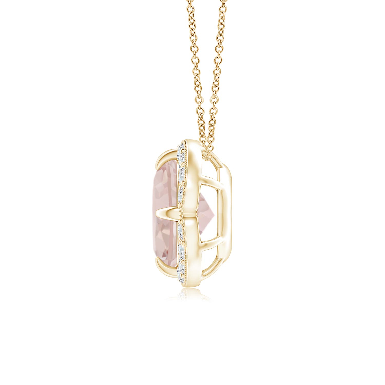 A - Morganite / 1.23 CT / 14 KT Yellow Gold