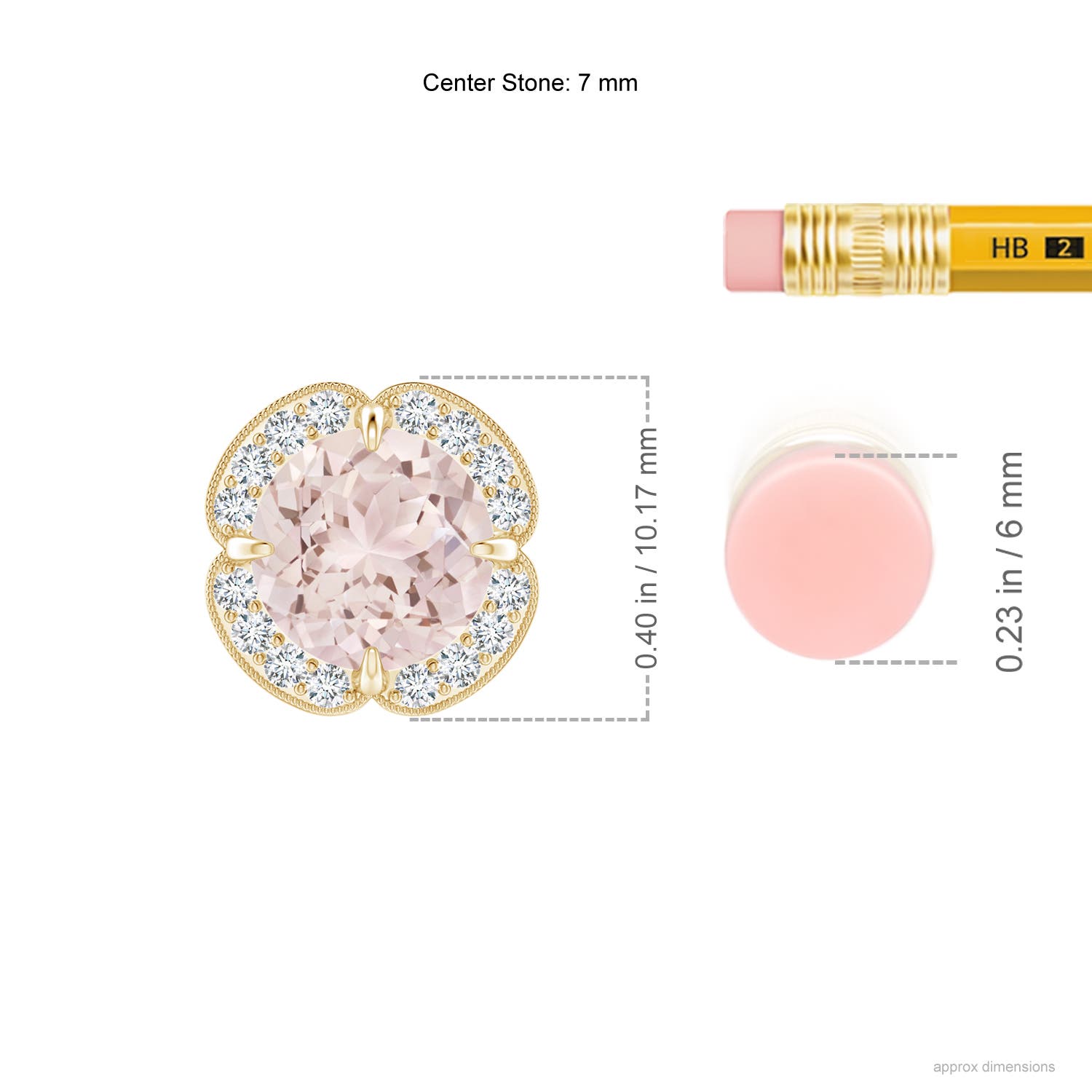 A - Morganite / 1.23 CT / 14 KT Yellow Gold