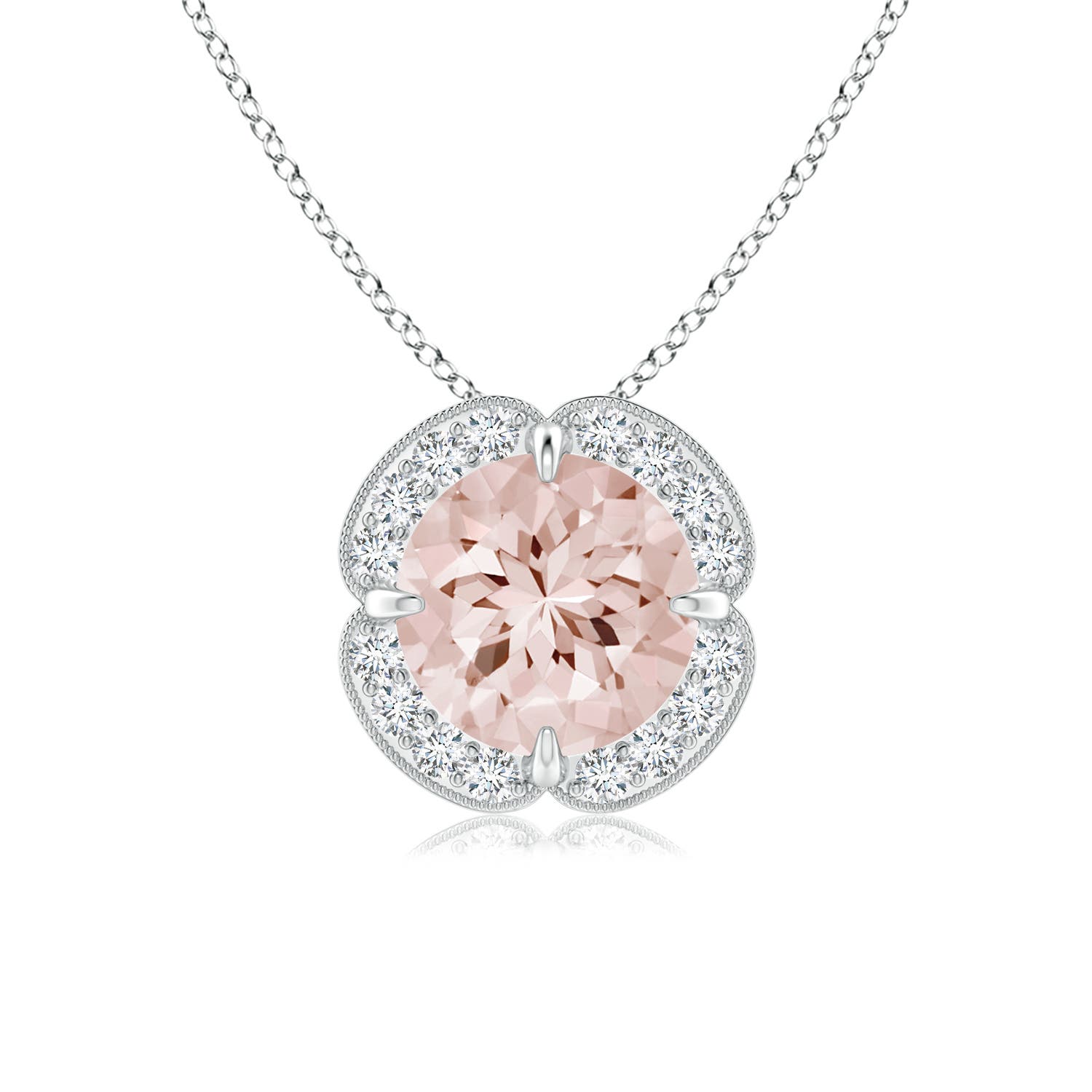 AA - Morganite / 1.23 CT / 14 KT White Gold