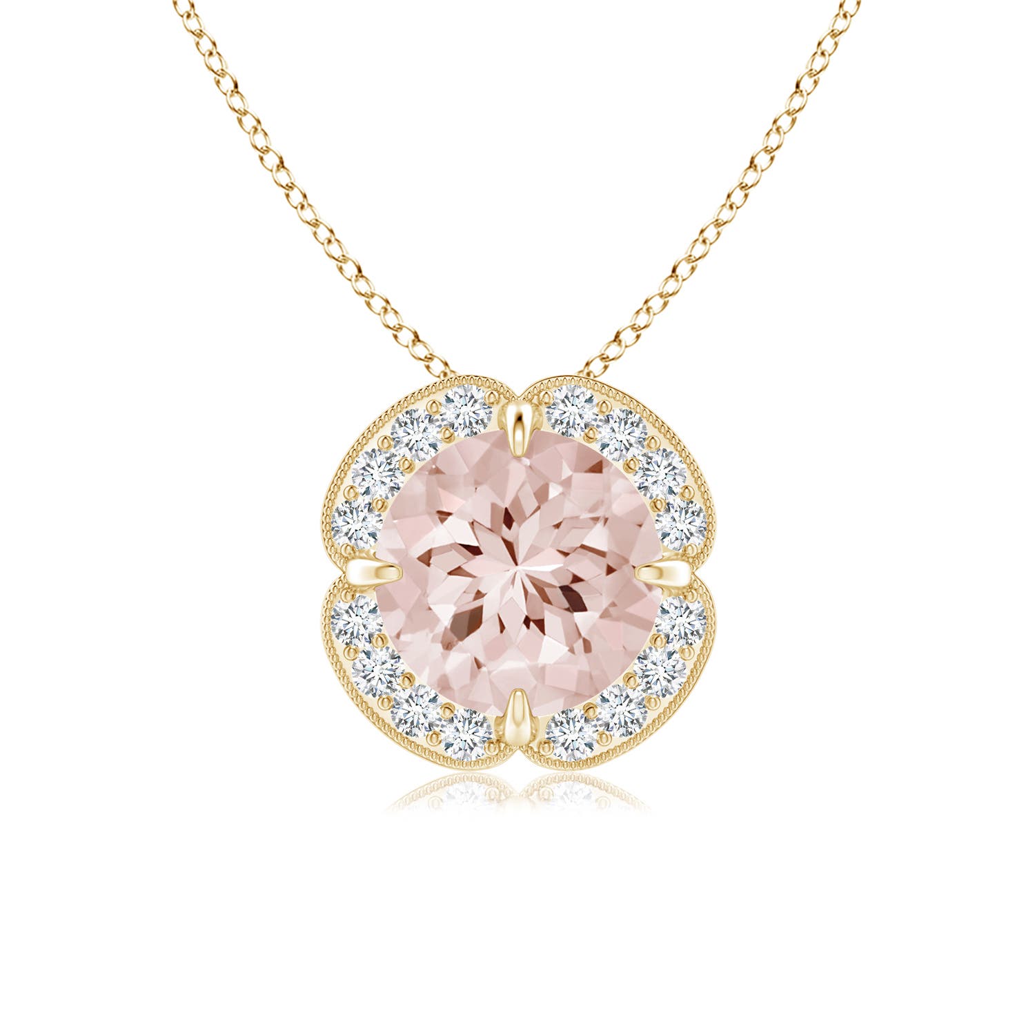 AA - Morganite / 1.23 CT / 14 KT Yellow Gold