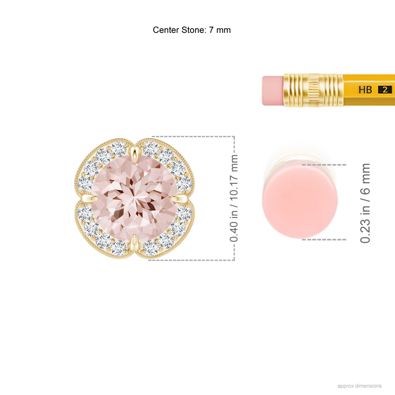 AA - Morganite / 1.23 CT / 14 KT Yellow Gold