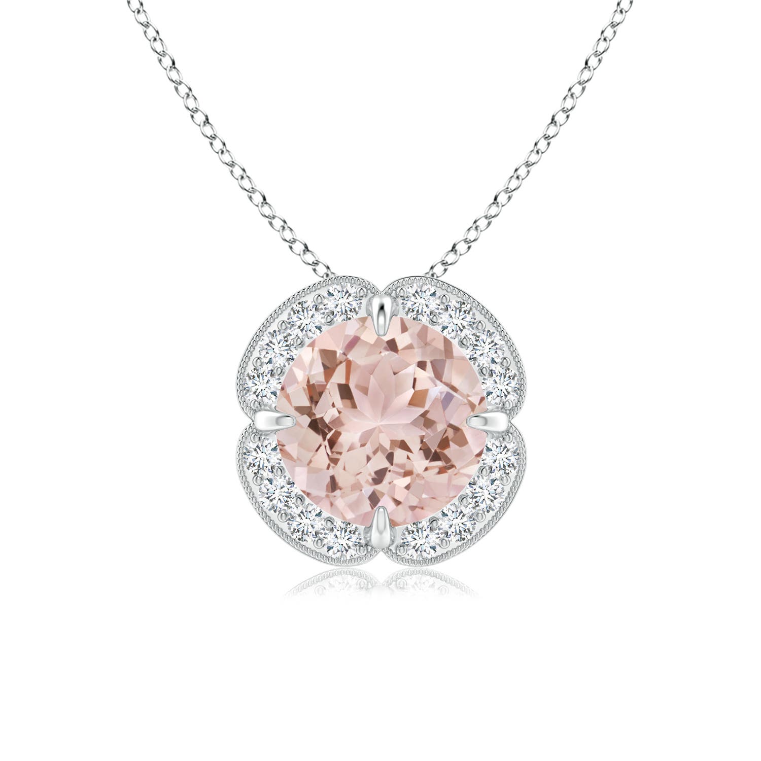 AAA - Morganite / 1.23 CT / 14 KT White Gold