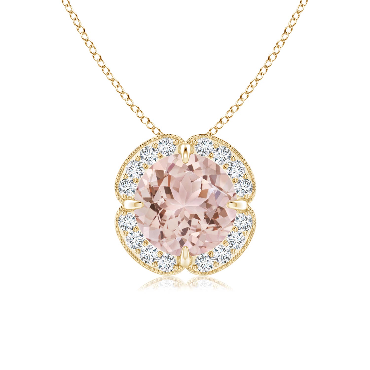 AAA - Morganite / 1.23 CT / 14 KT Yellow Gold