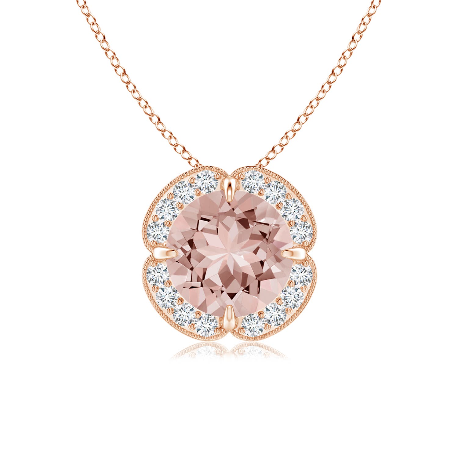 AAAA - Morganite / 1.23 CT / 14 KT Rose Gold