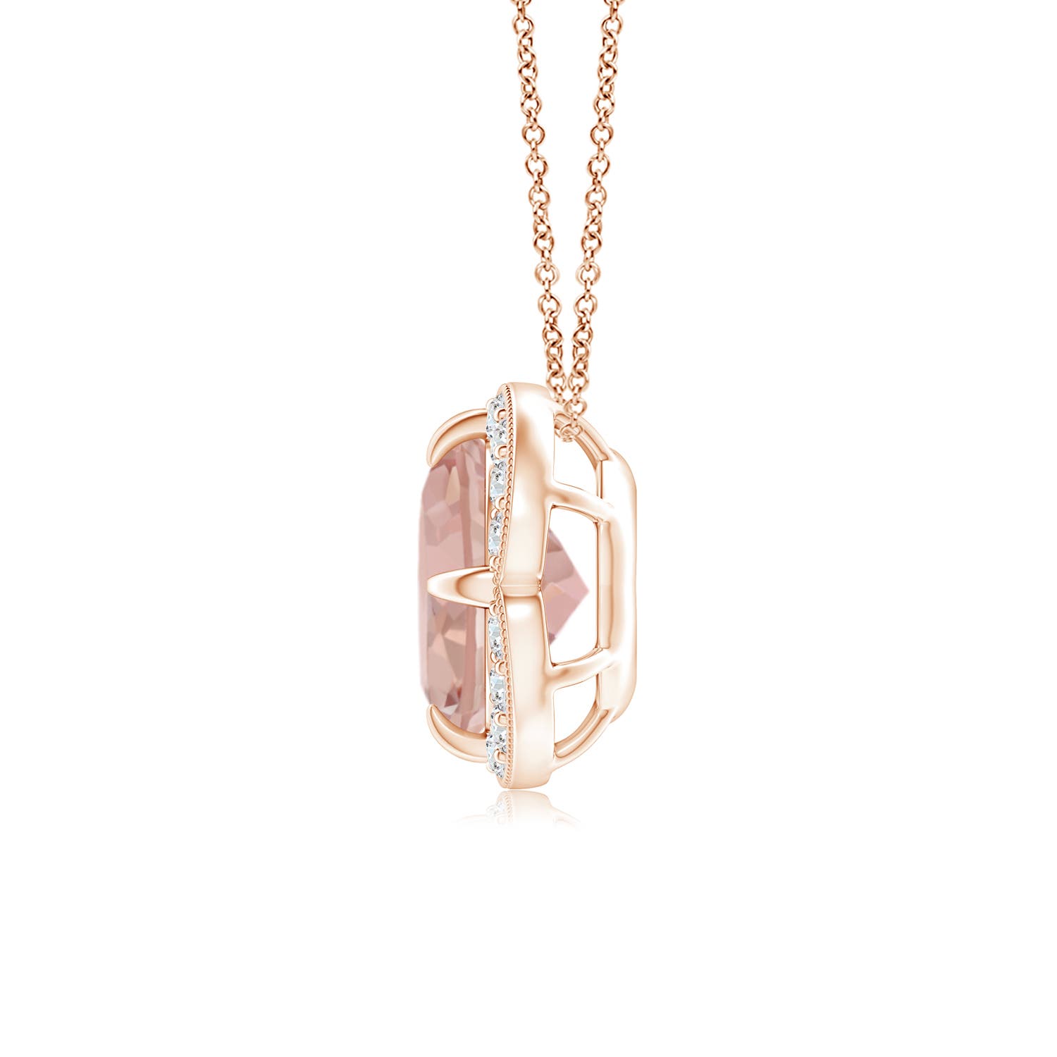 AAAA - Morganite / 1.23 CT / 14 KT Rose Gold