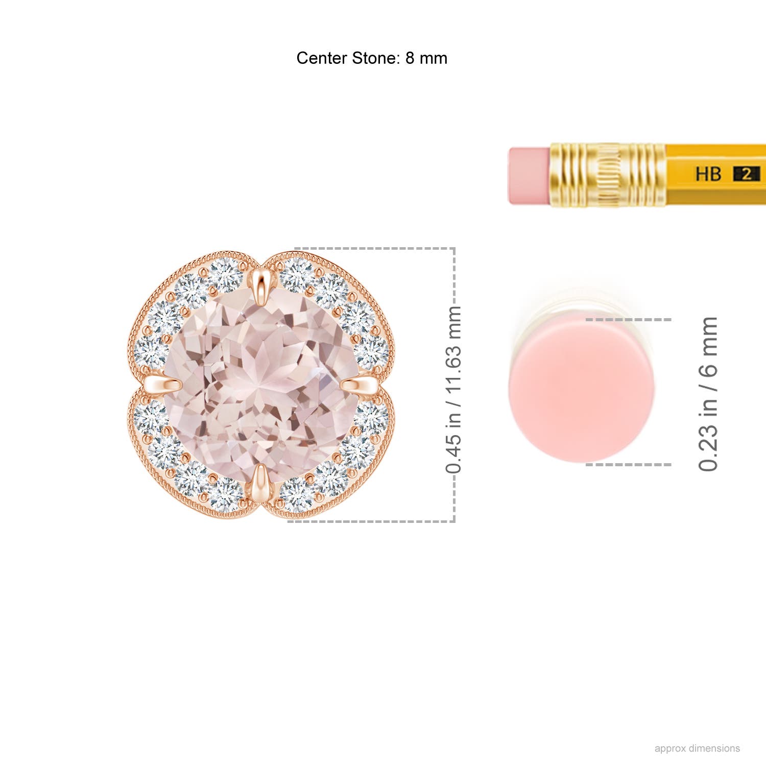 A - Morganite / 1.81 CT / 14 KT Rose Gold