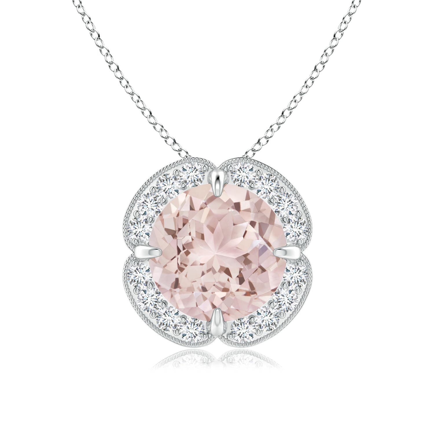 A - Morganite / 1.81 CT / 14 KT White Gold